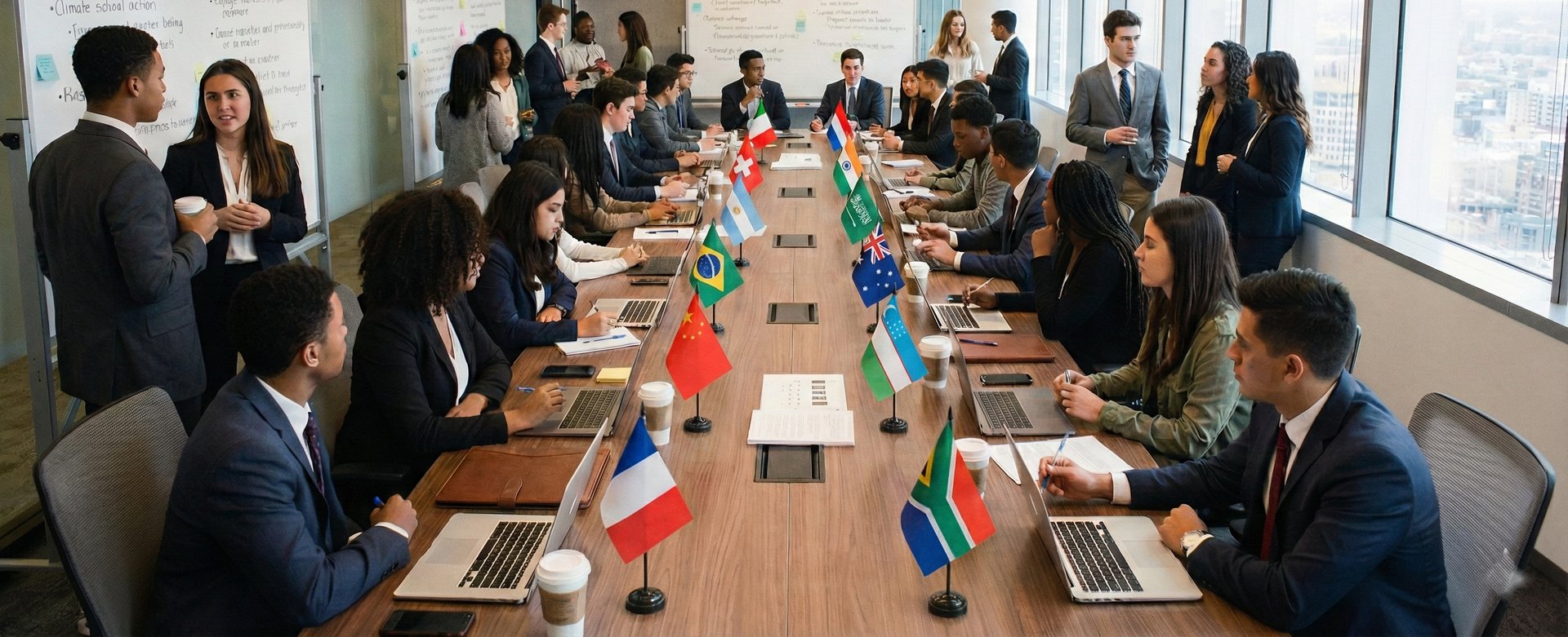 an abstract photo of a curved building with a blue sky in the background