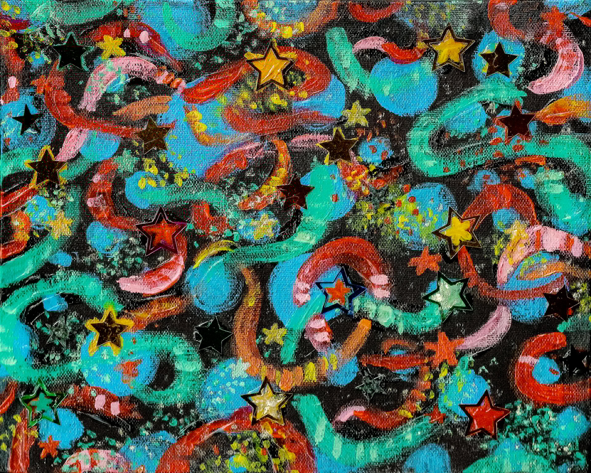 an abstract photo of a curved building with a blue sky in the background