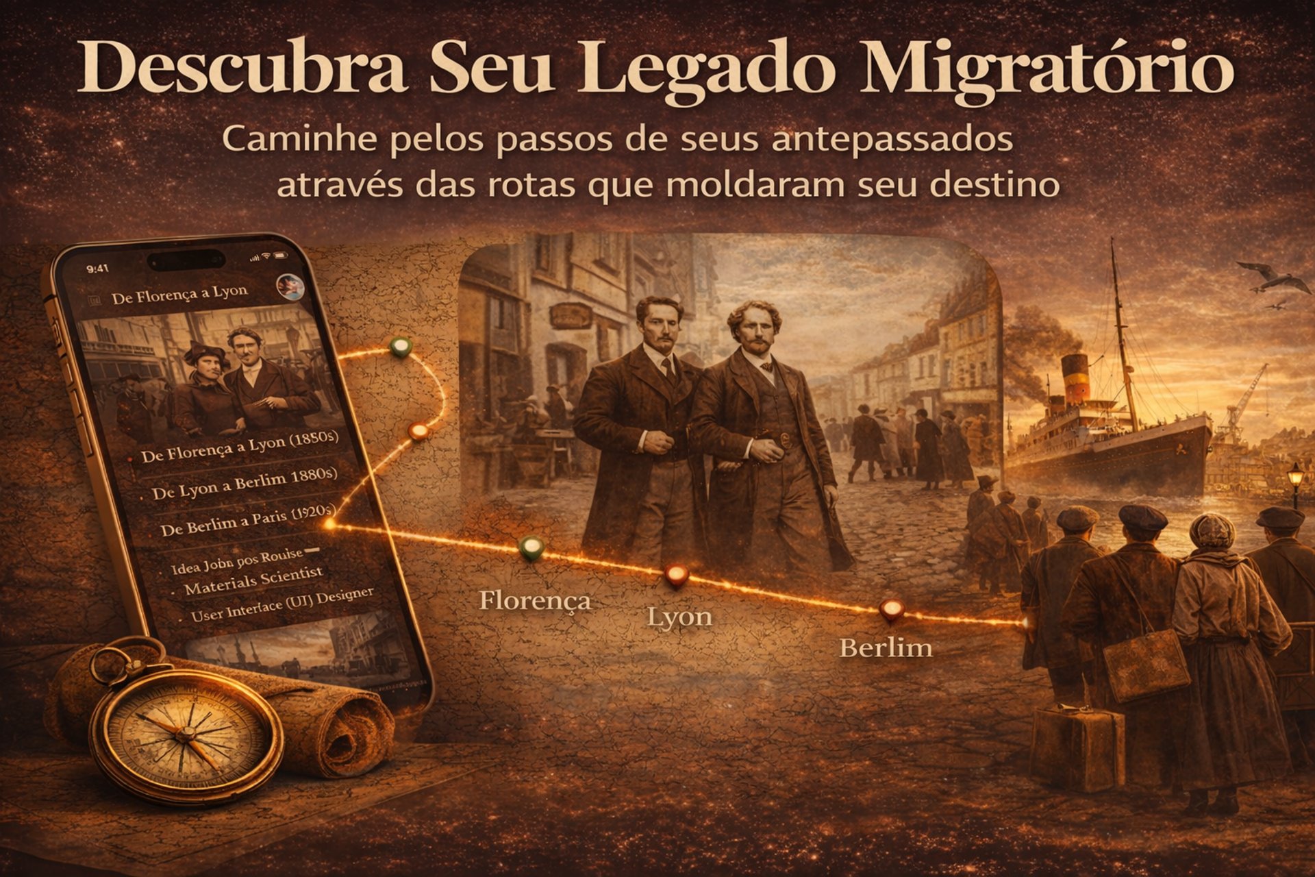 old photos in brown wooden chest