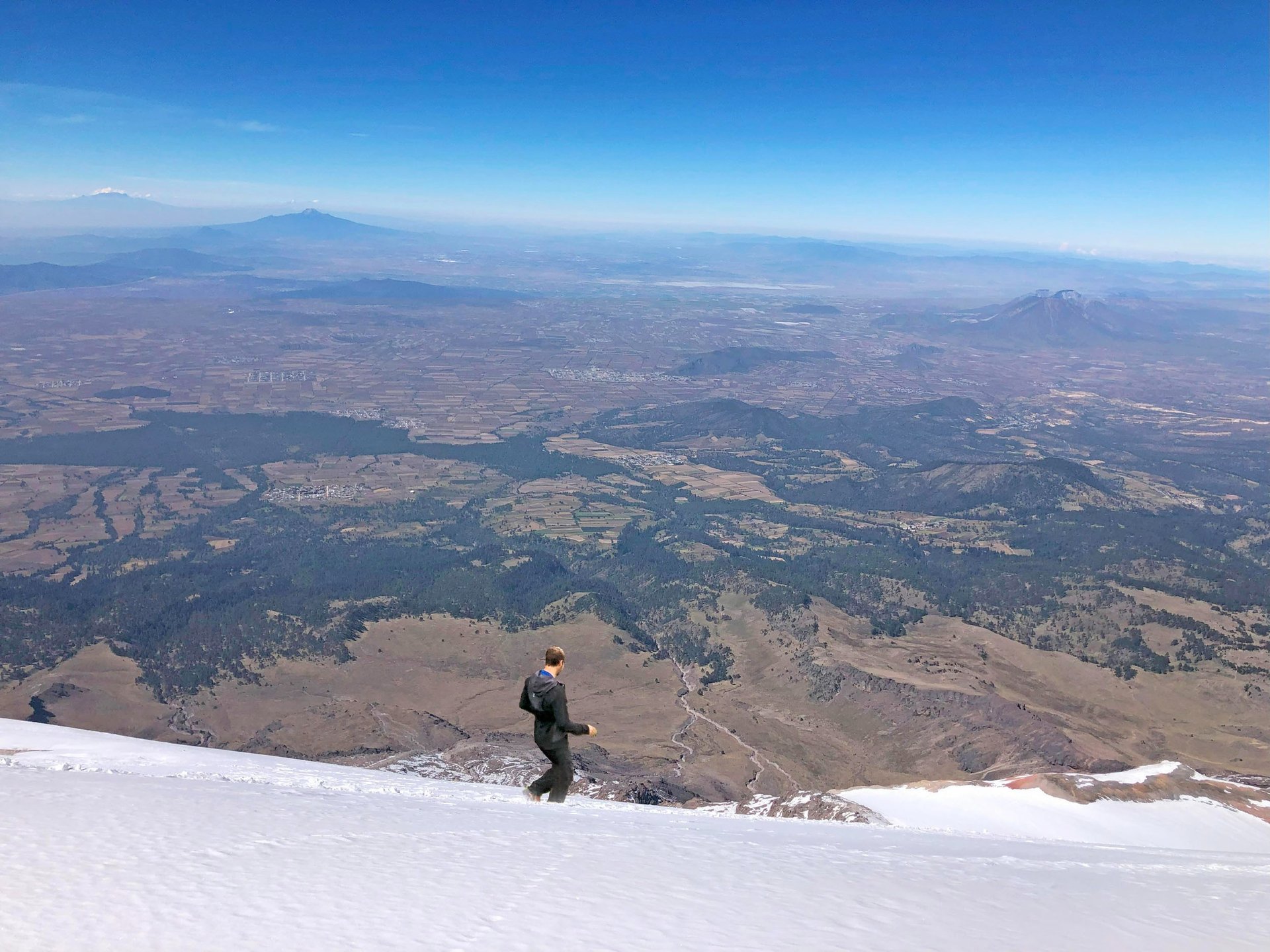 Airplane-Like View from the volcano Pico de Orizaba, Puebla, Mexico