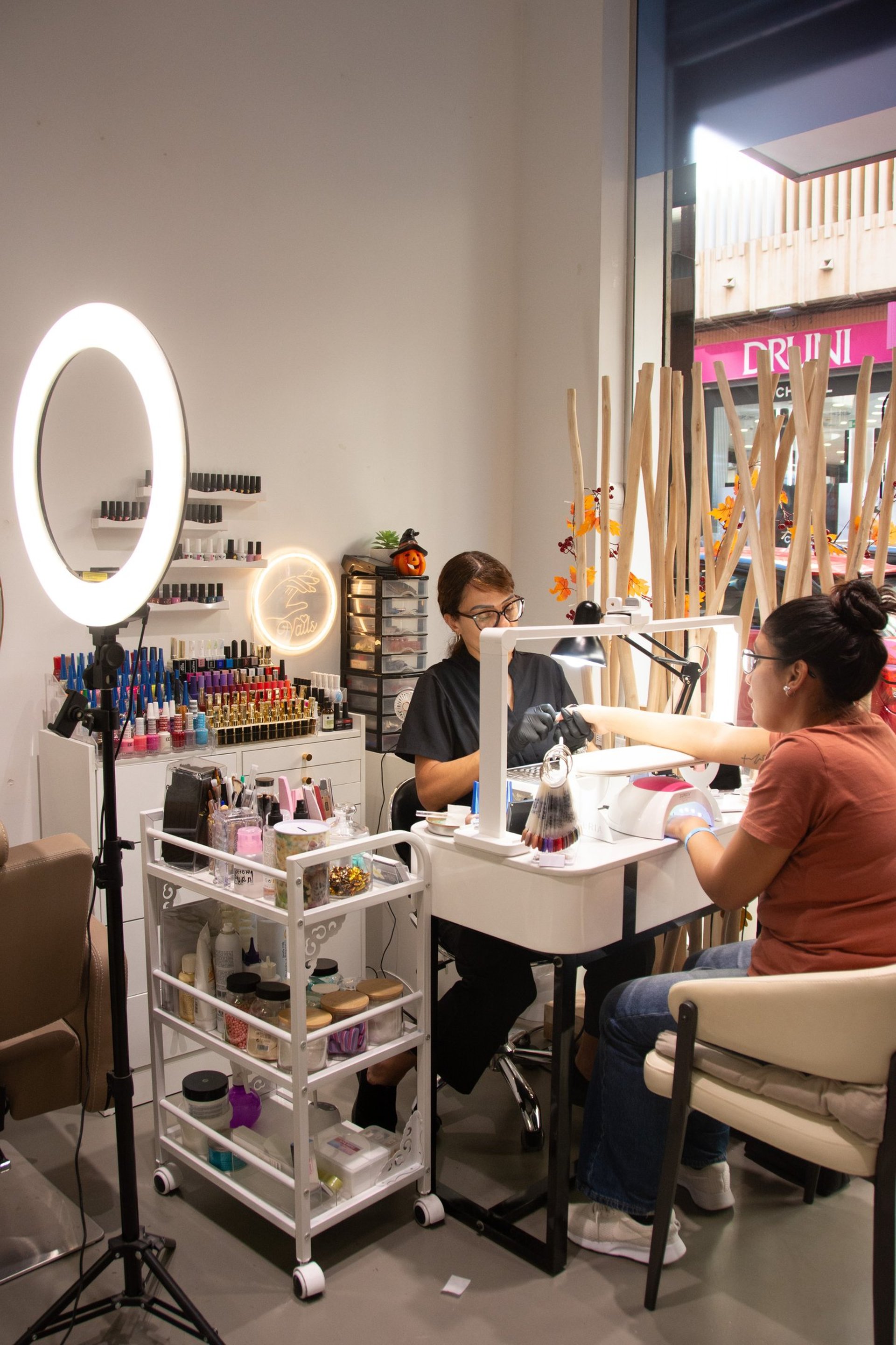 an abstract photo of a curved building with a blue sky in the background