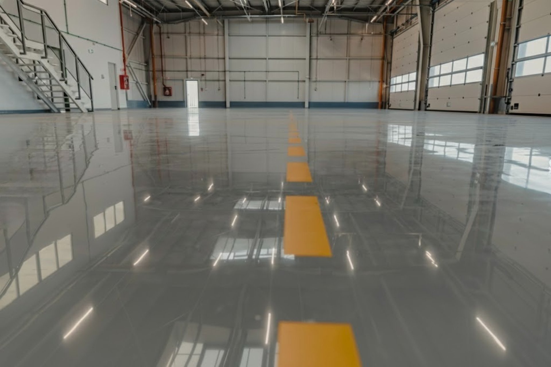 an abstract photo of a curved building with a blue sky in the background