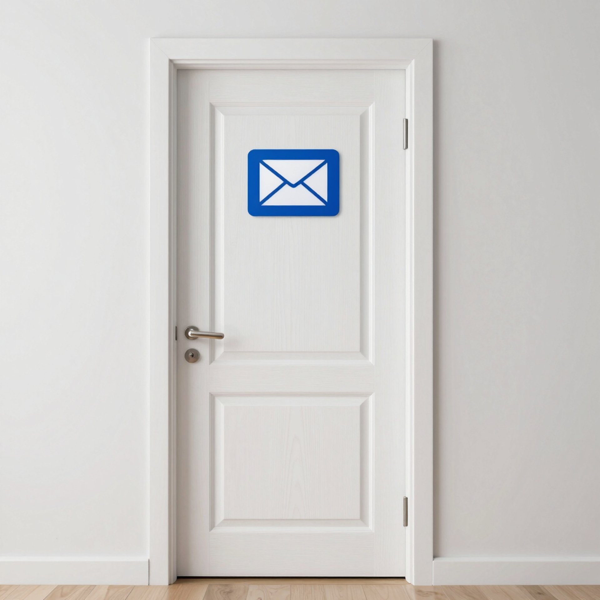A door with a mail icon