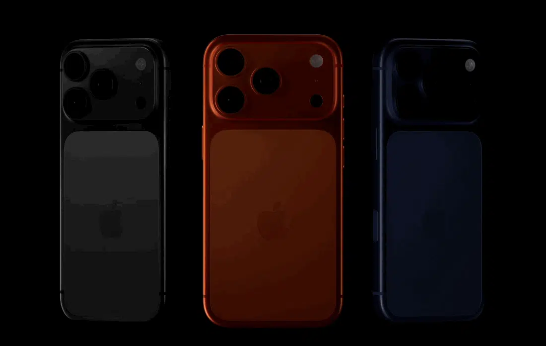 Close-up of a dark smartphone camera module