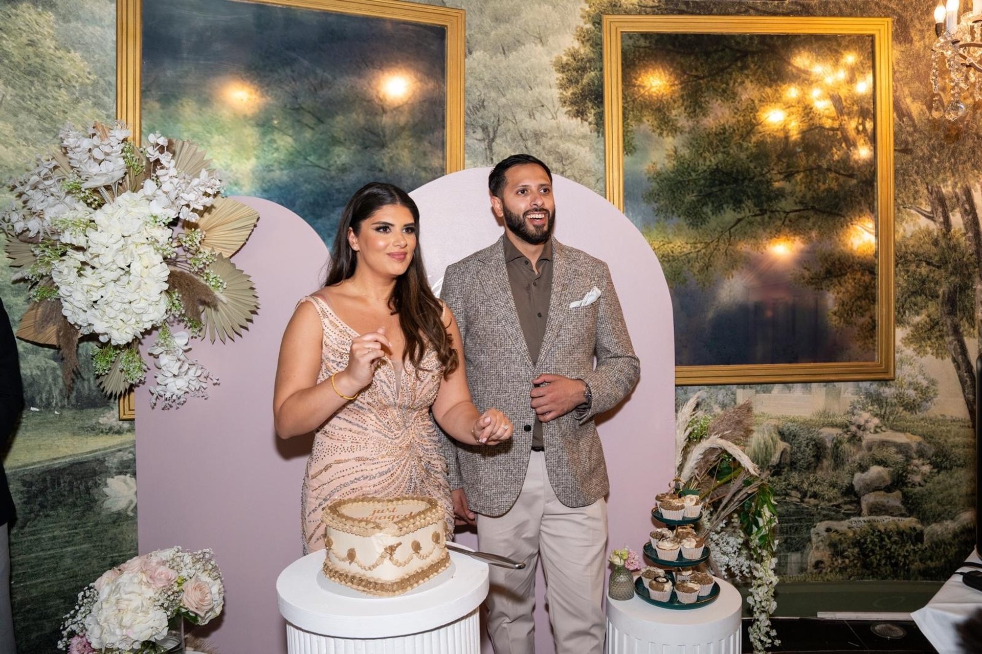couple wearing silver-colored rings