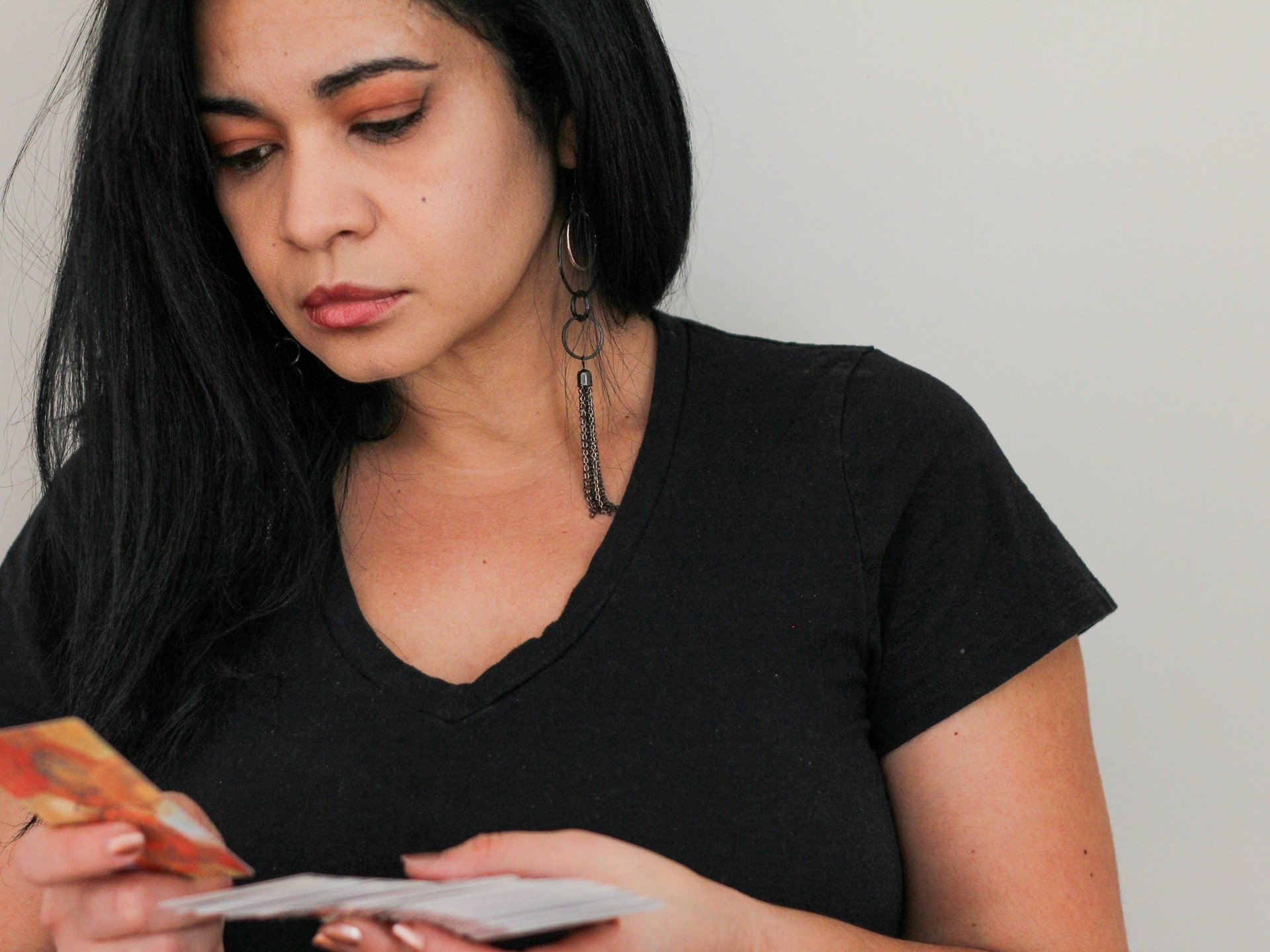 yellow green and red floral print cards