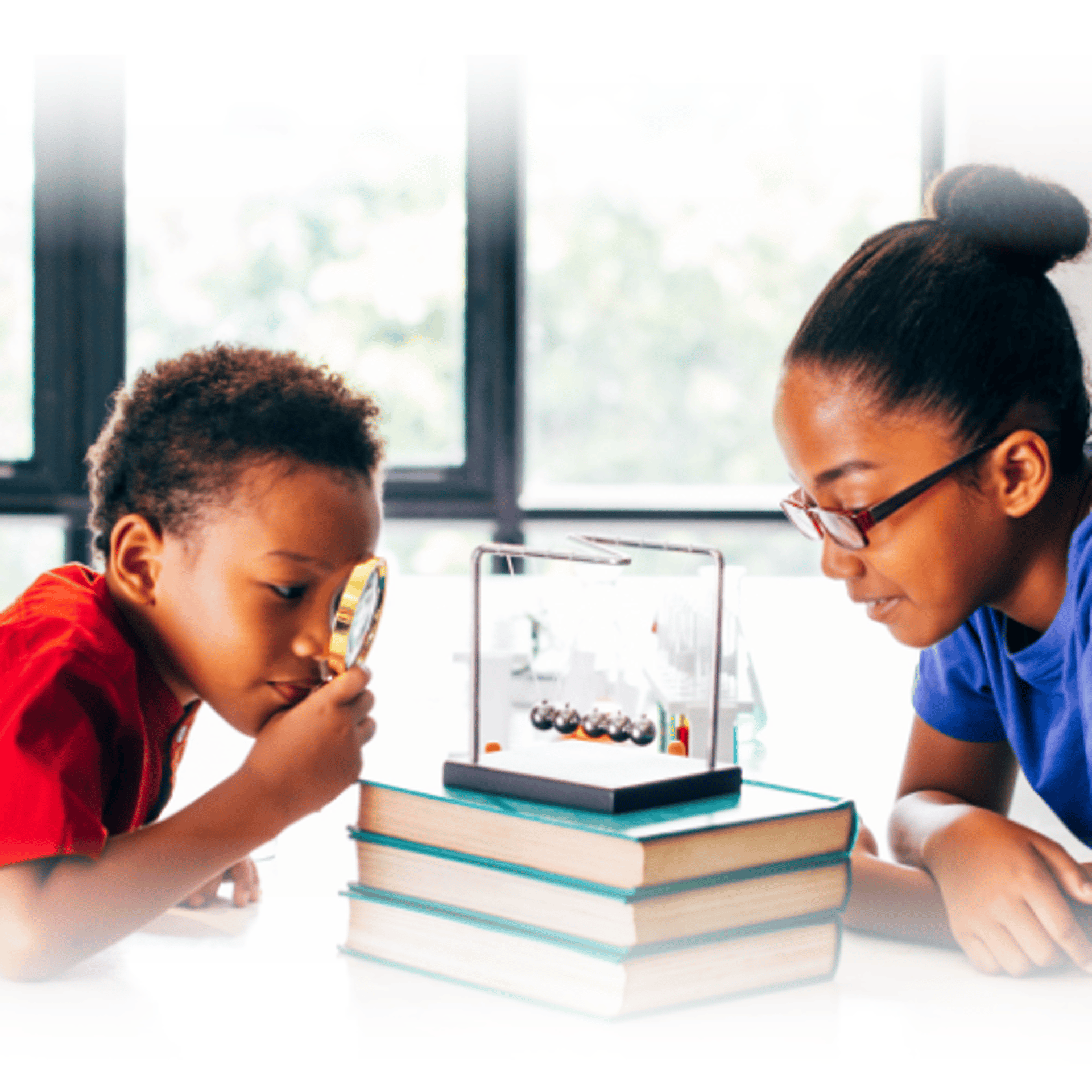 children with low vision using optical aid magnifier
