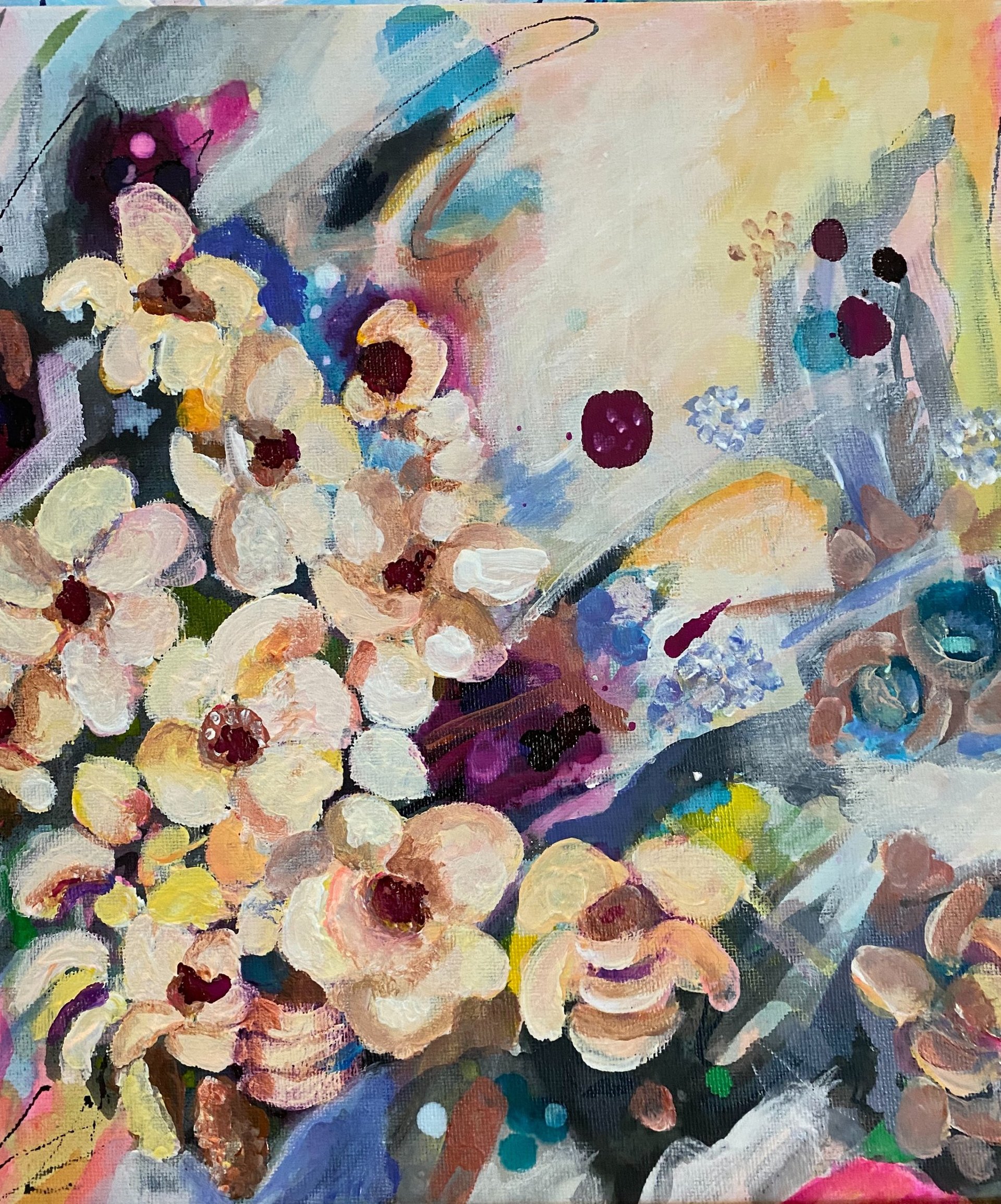 woman holding dried flower