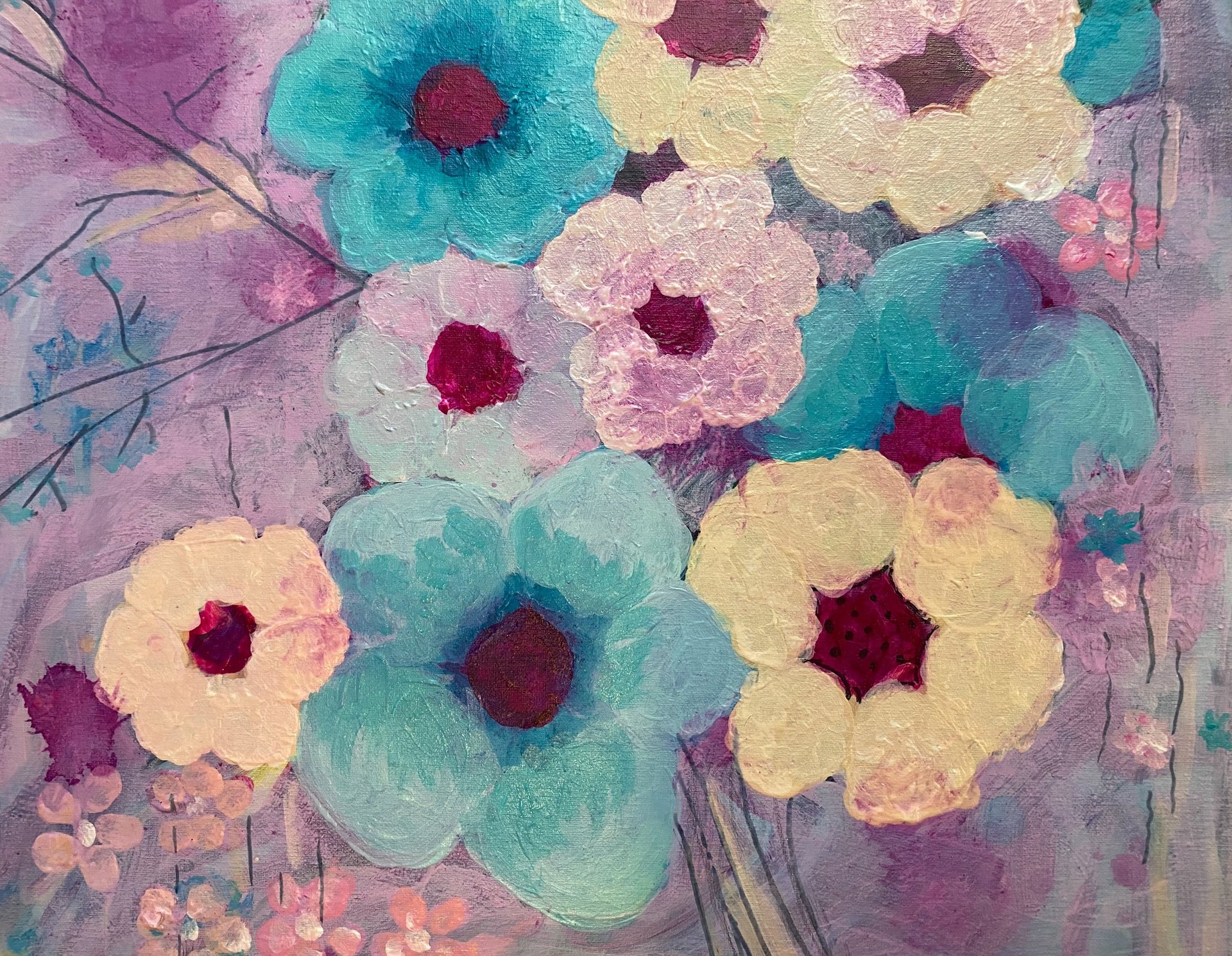 woman holding dried flower