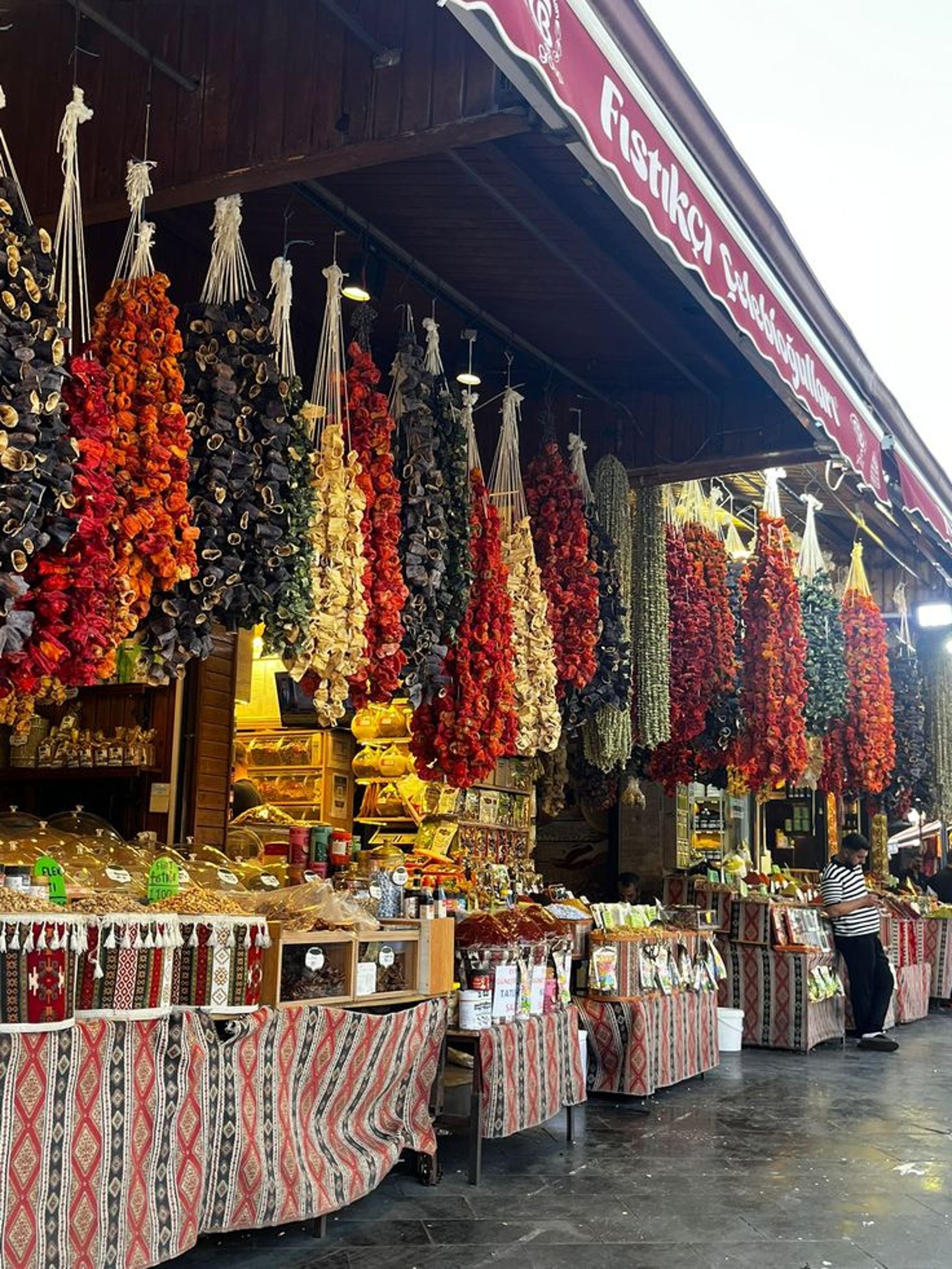 a large room with many shops