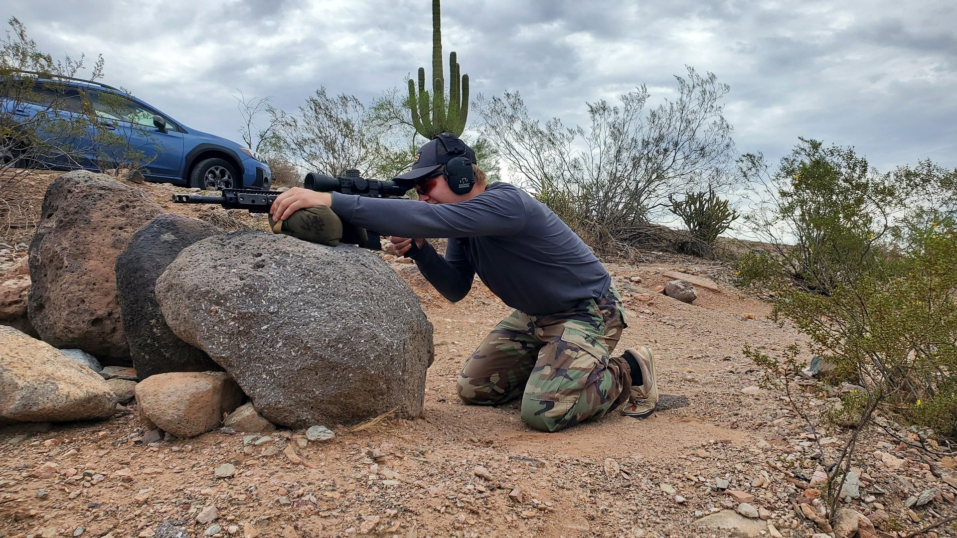 man holding rifle