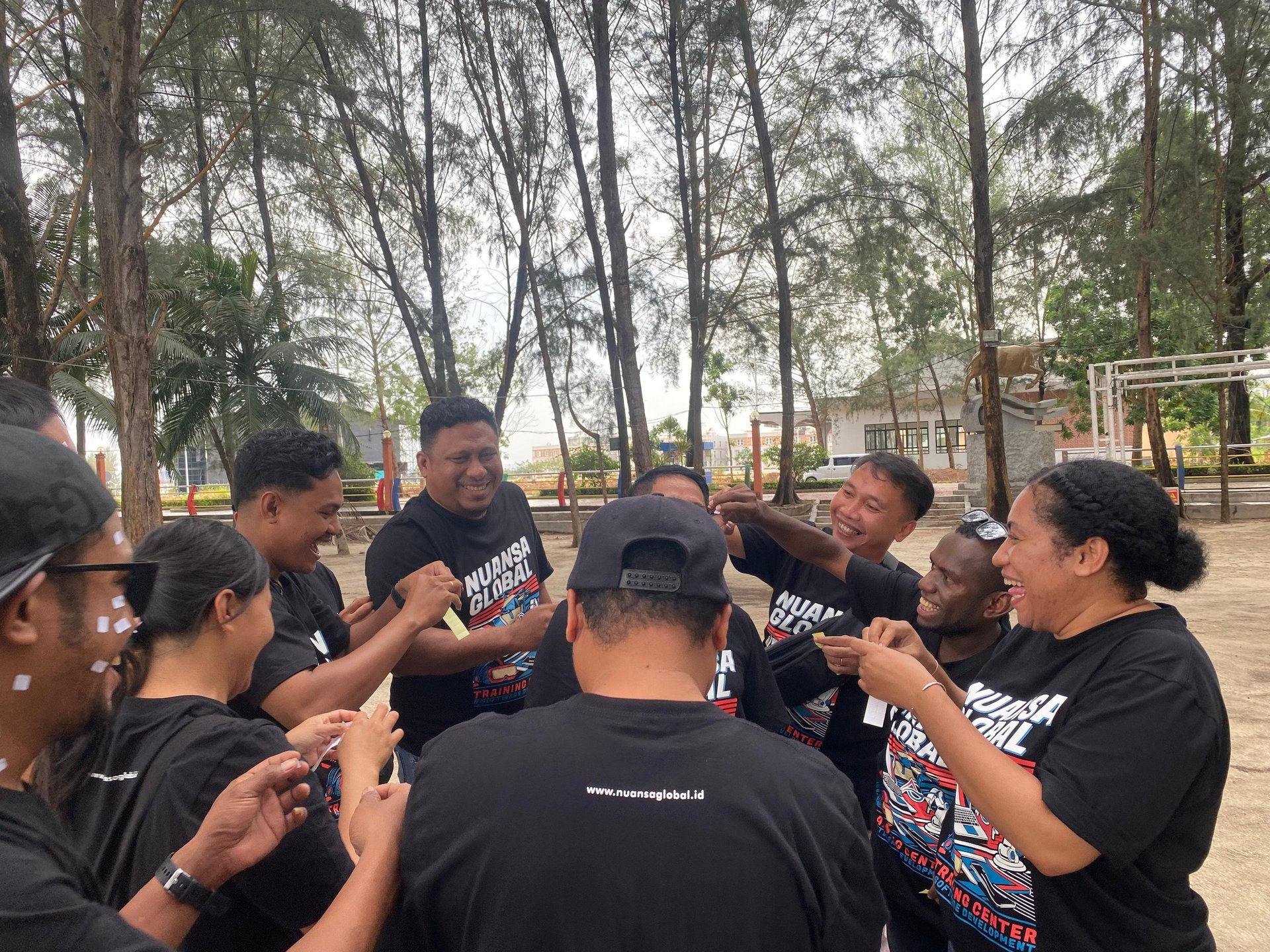 an abstract photo of a curved building with a blue sky in the background