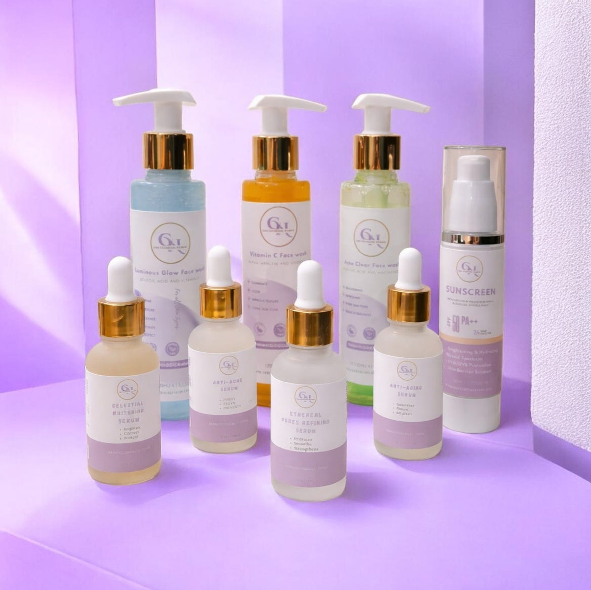 a glass bottle with a black top and a silver cap