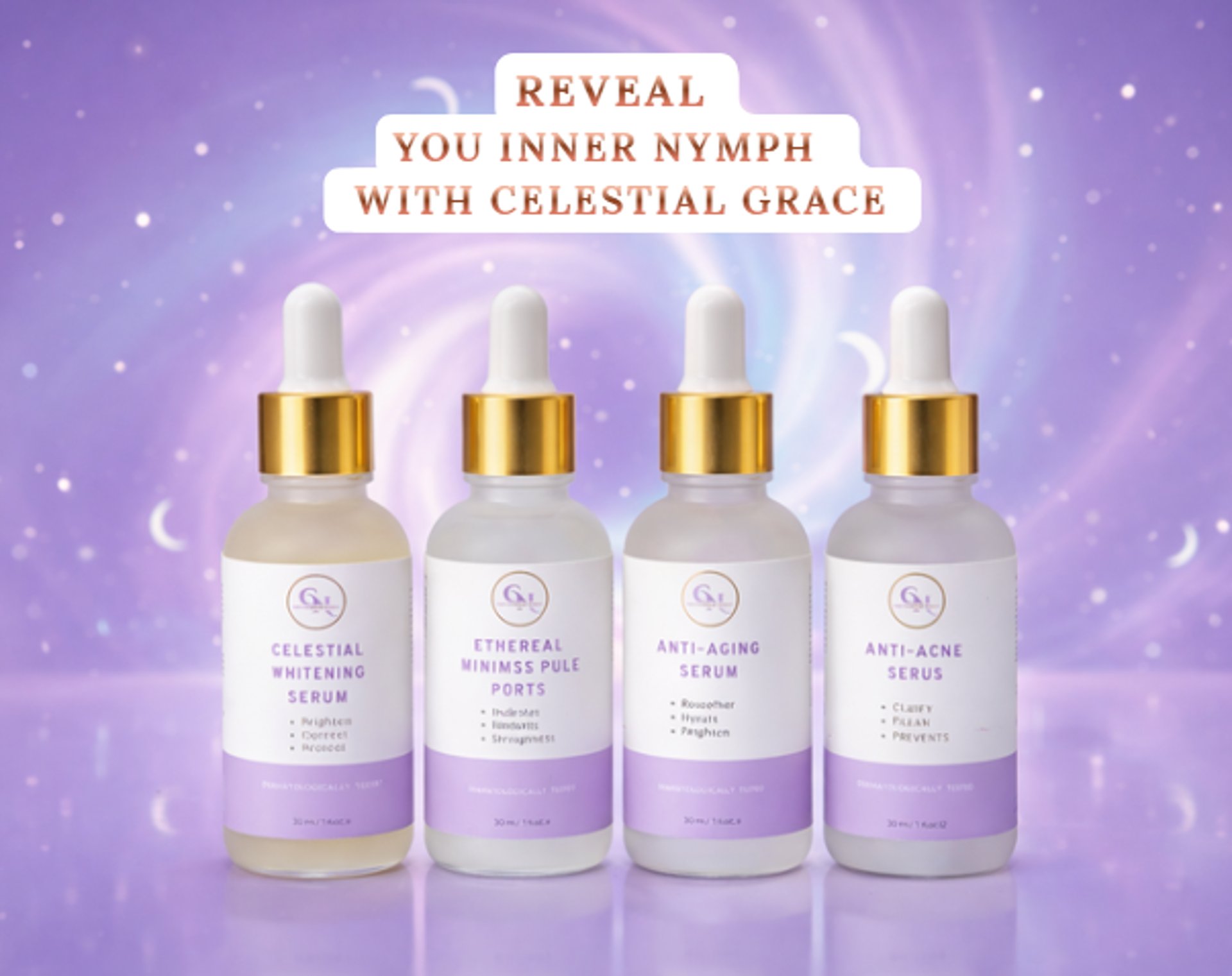 a glass bottle with a black top and a silver cap