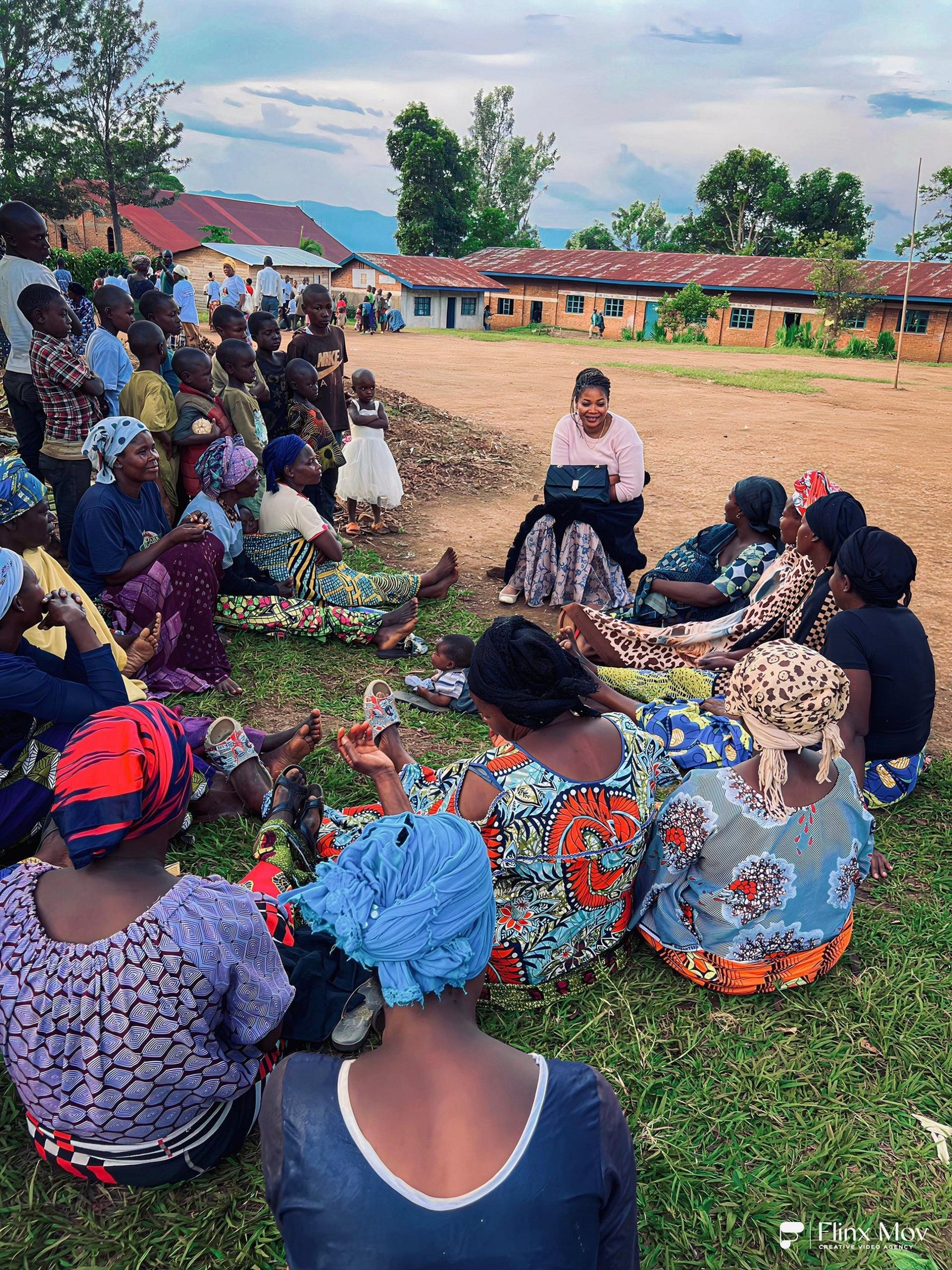 an abstract photo of a curved building with a blue sky in the background