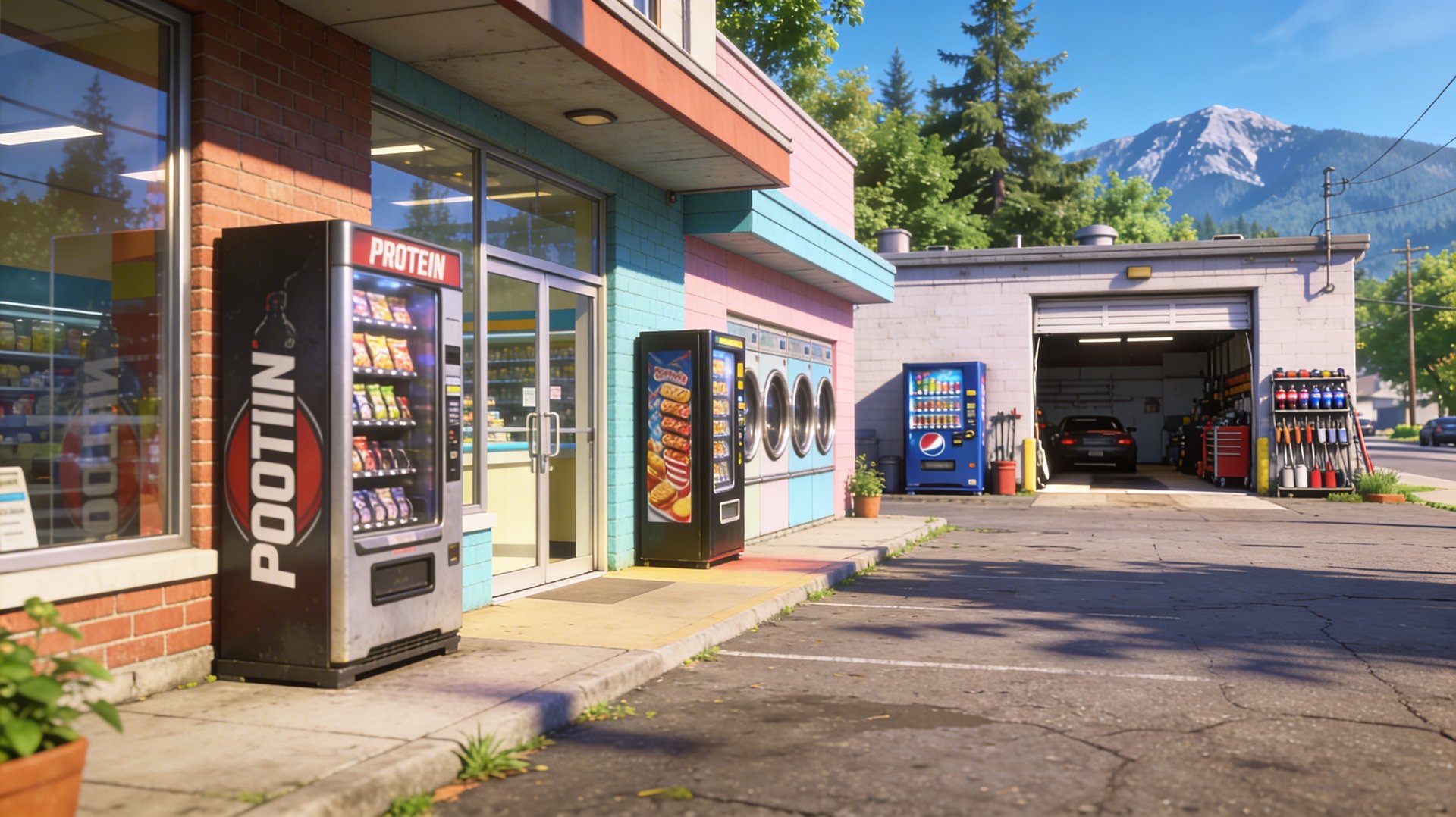 an abstract photo of a curved building with a blue sky in the background