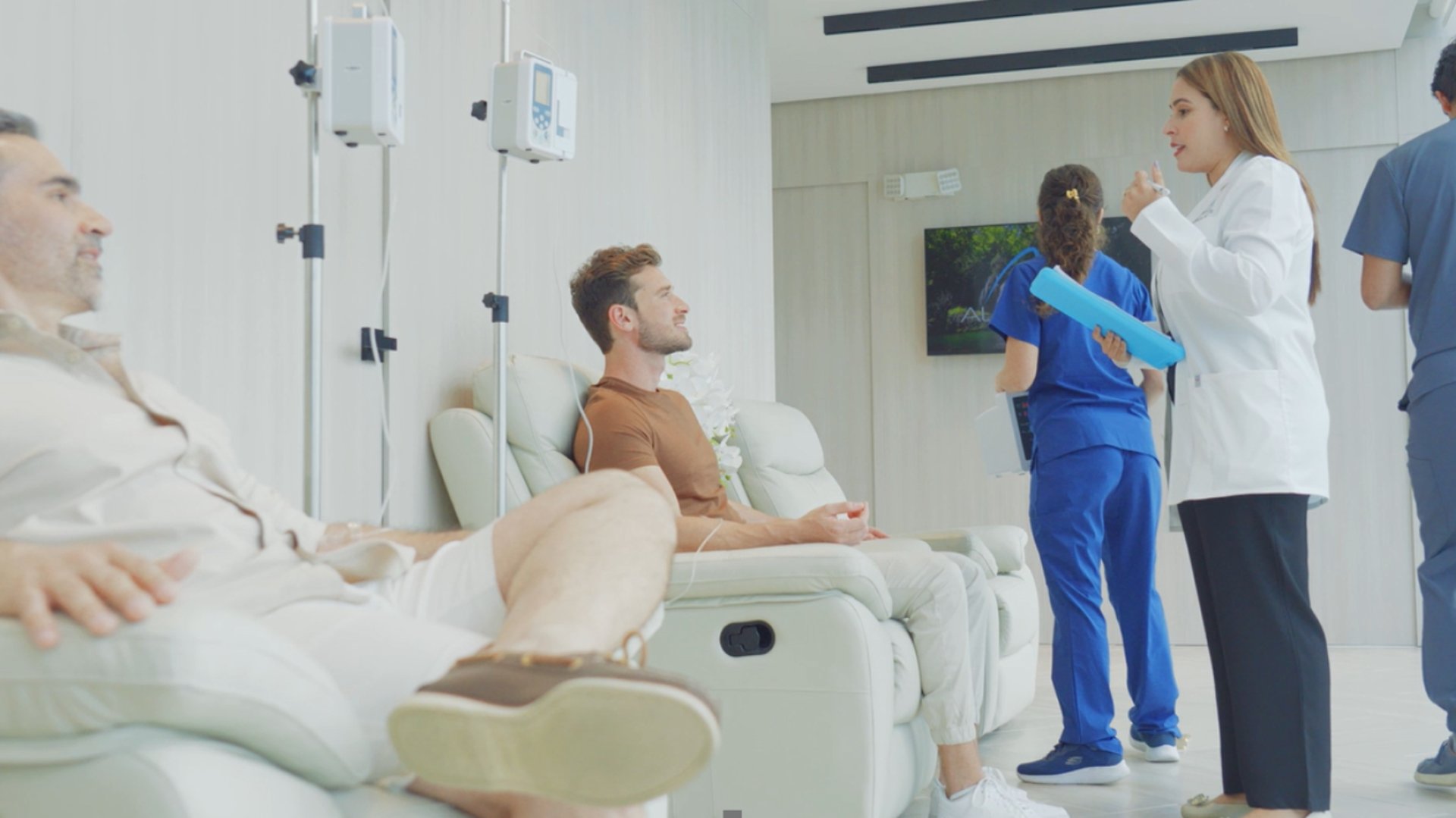 an abstract photo of a curved building with a blue sky in the background