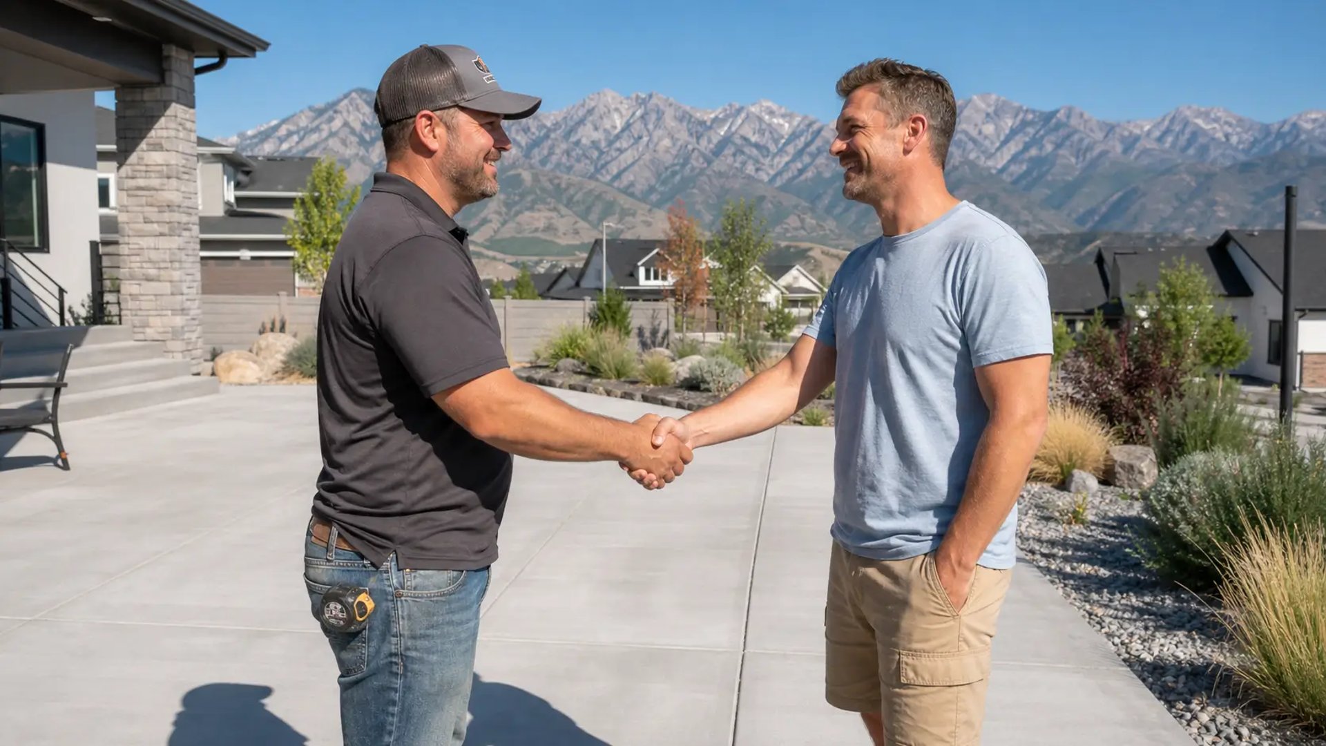 a final project walkthrough with a satisfied homeowner in Utah