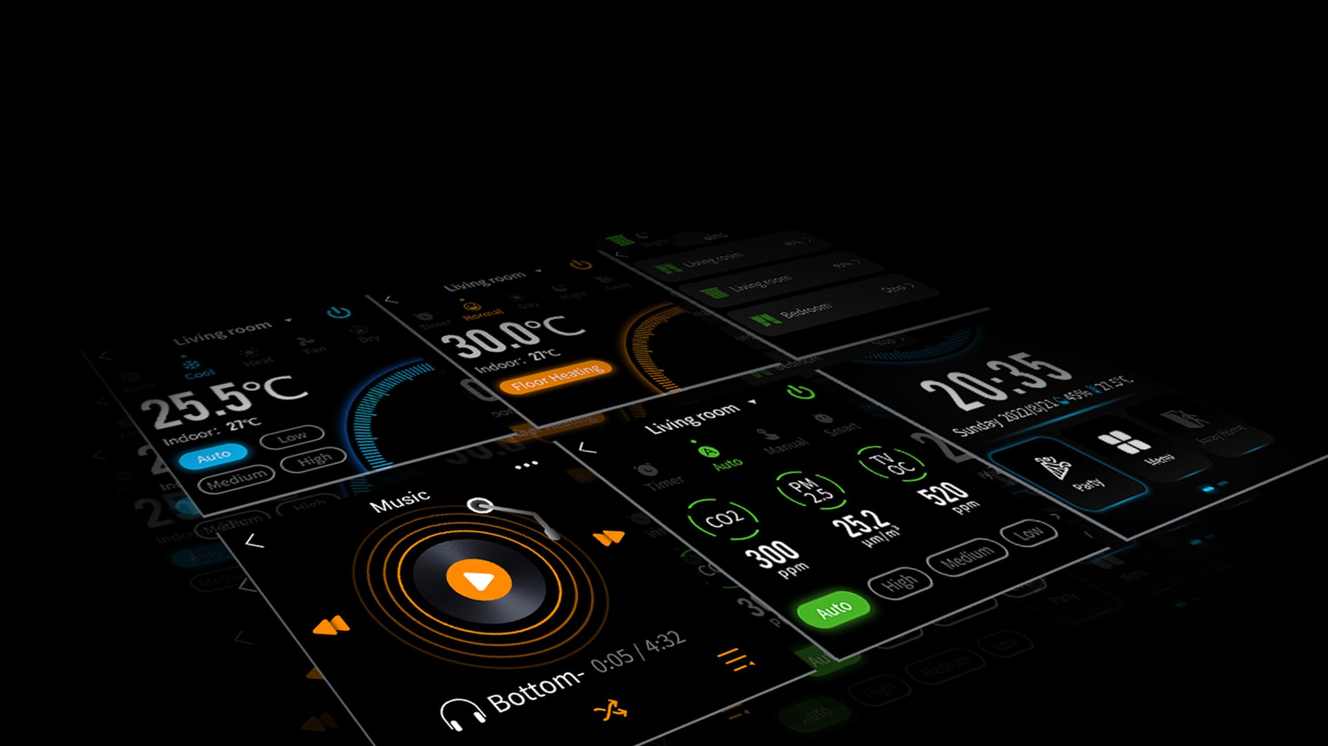 an abstract photo of a curved building with a blue sky in the background