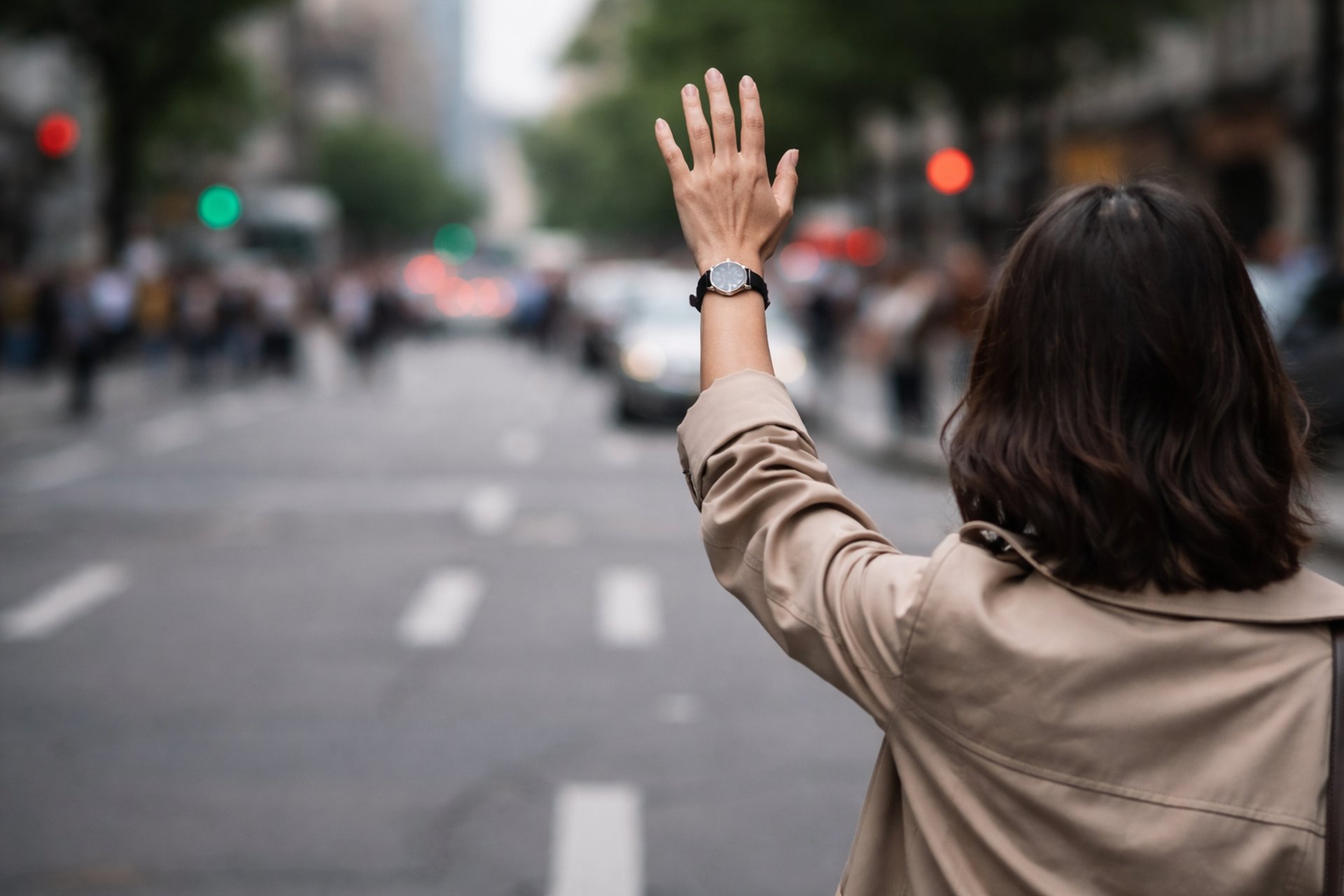 white and black taxi cab on road during night time