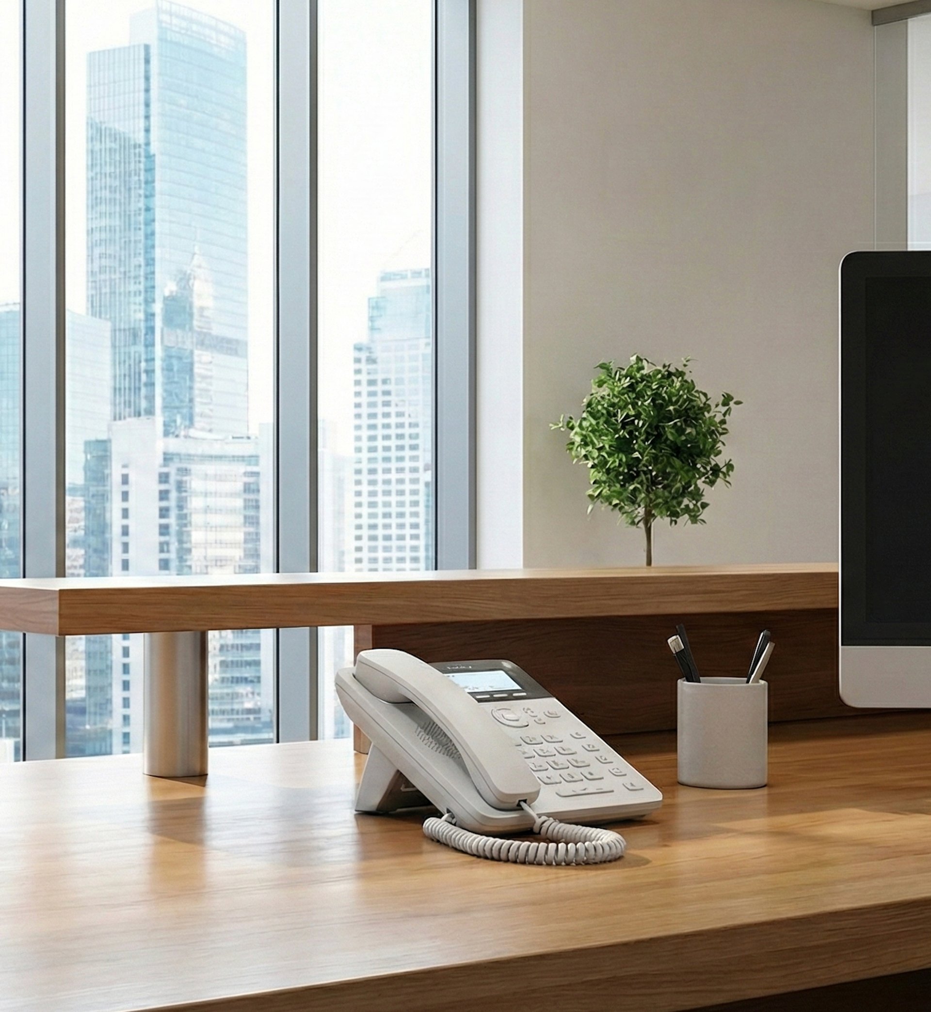 an abstract photo of a curved building with a blue sky in the background