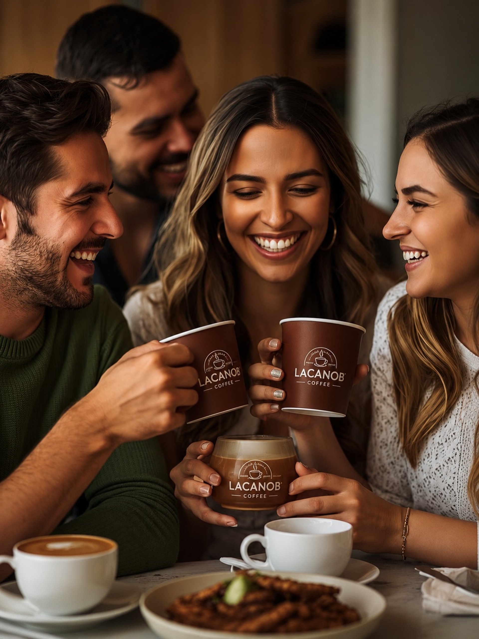 three person holding beverage cups