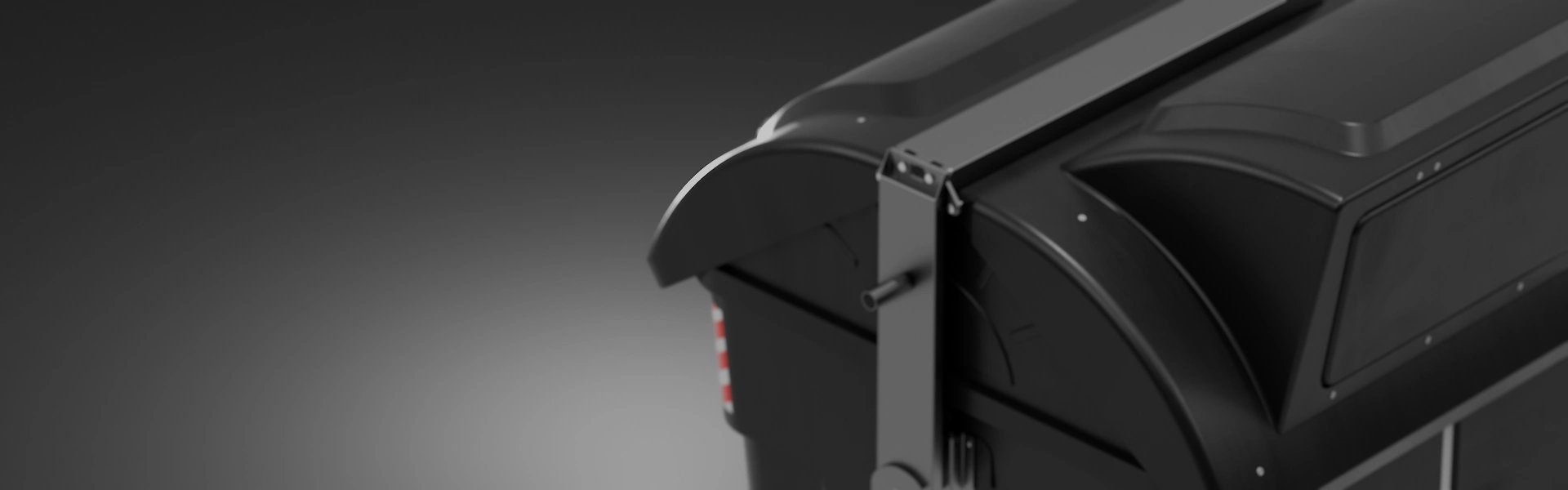 an abstract photo of a curved building with a blue sky in the background