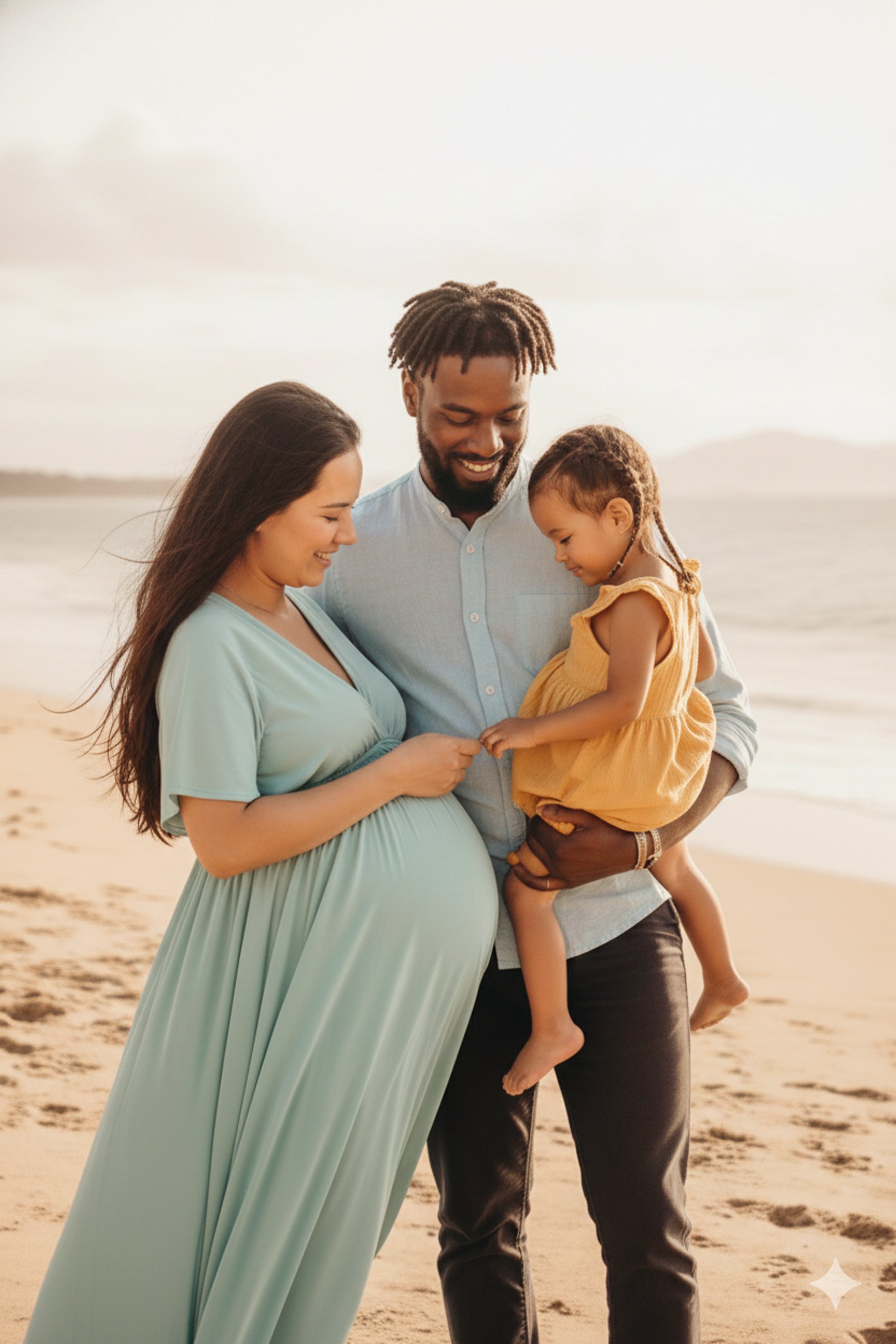 photo of mother and child beside body of water