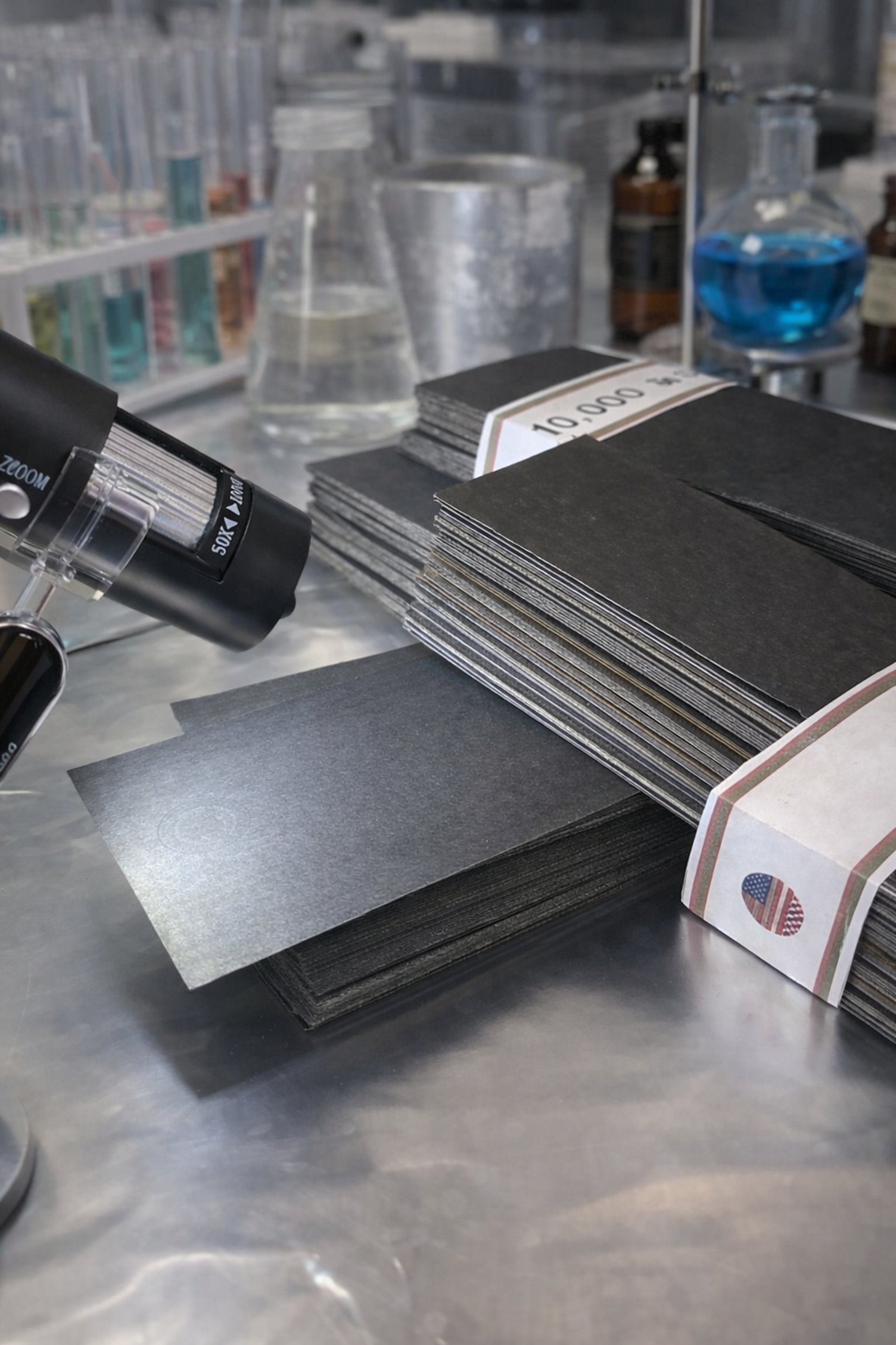 person wearing grey knit sweater