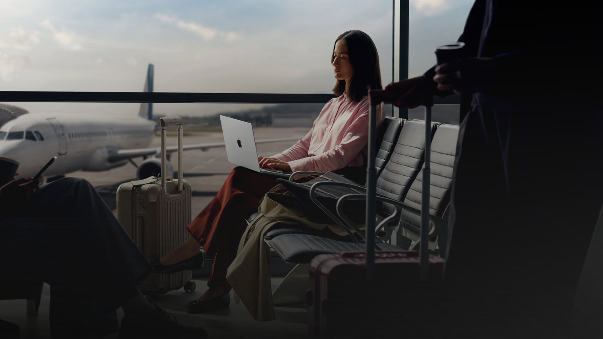 a black background with a wavy design