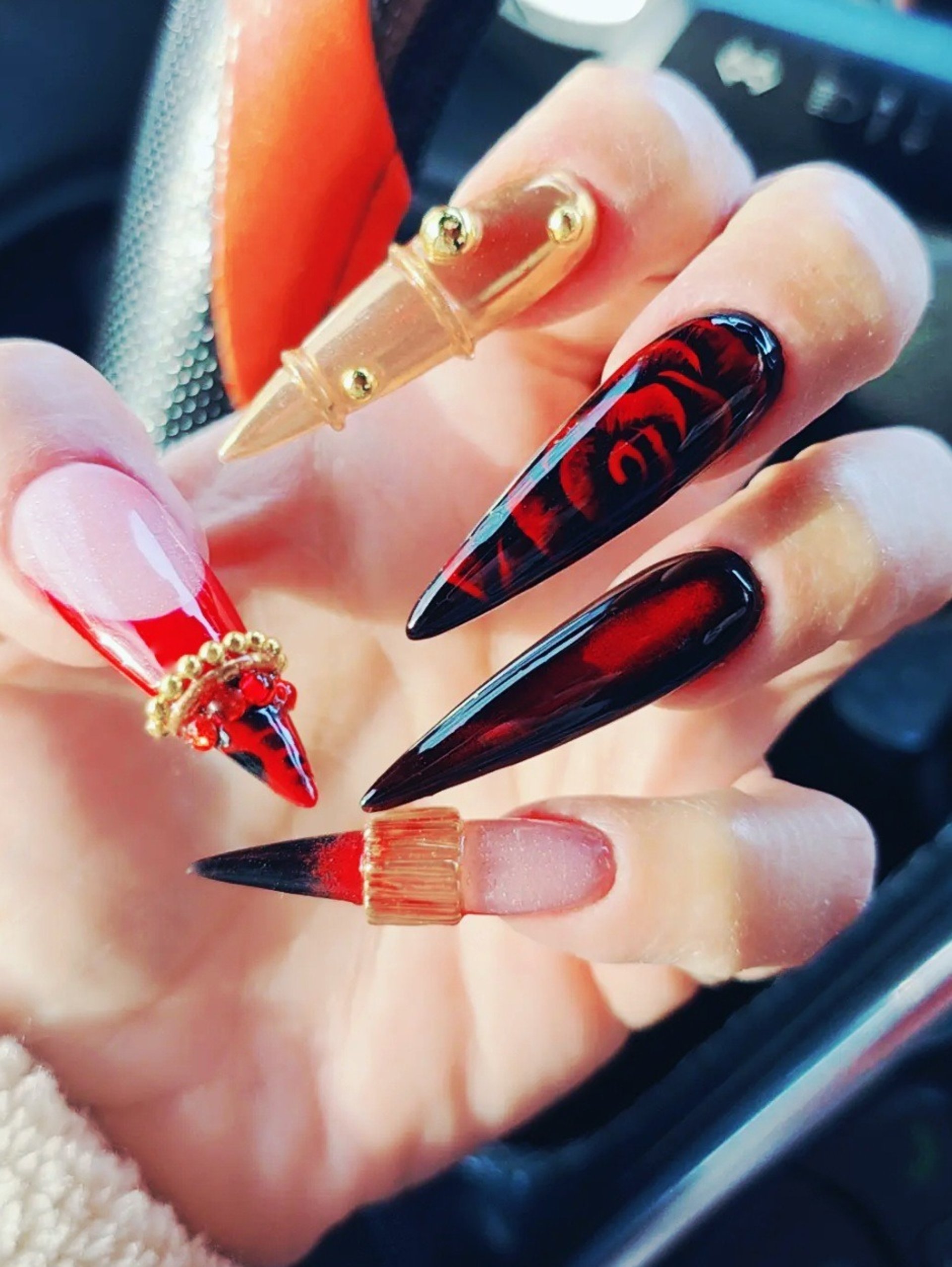 an abstract photo of a curved building with a blue sky in the background