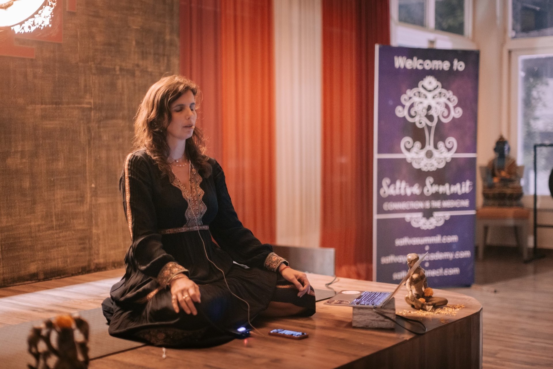 an abstract photo of a curved building with a blue sky in the background