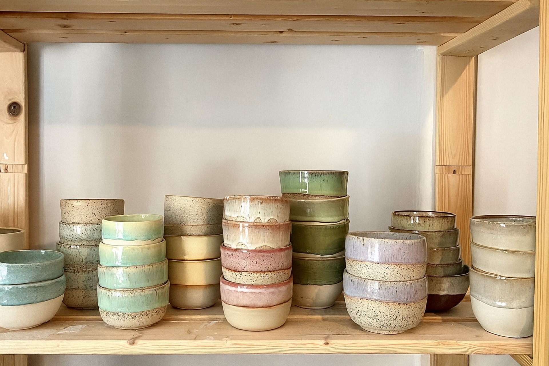 multicolored pastel paints lot