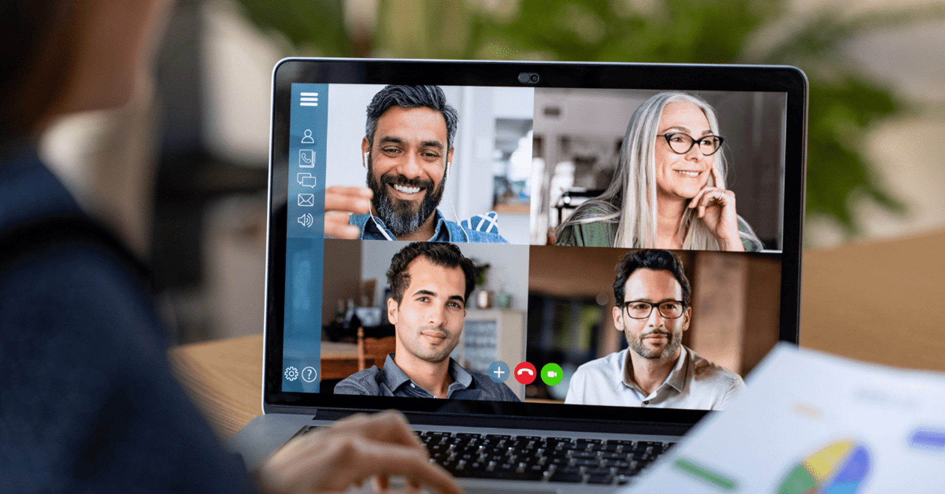 an abstract photo of a curved building with a blue sky in the background