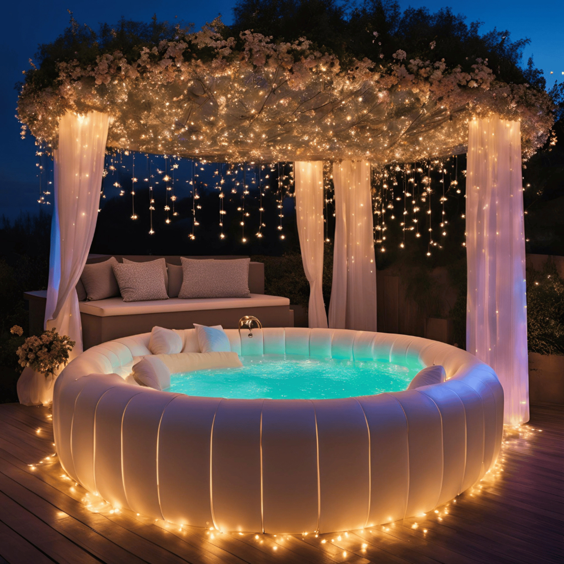 an abstract photo of a curved building with a blue sky in the background