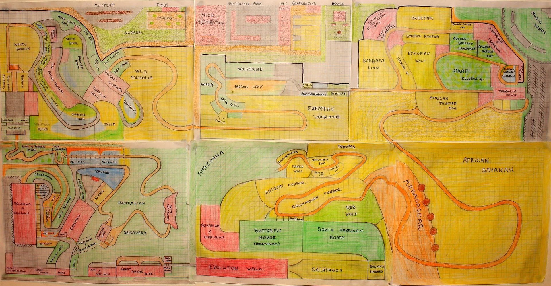 an abstract photo of a curved building with a blue sky in the background