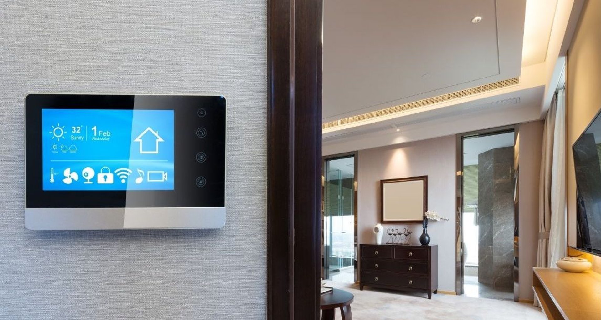 an abstract photo of a curved building with a blue sky in the background