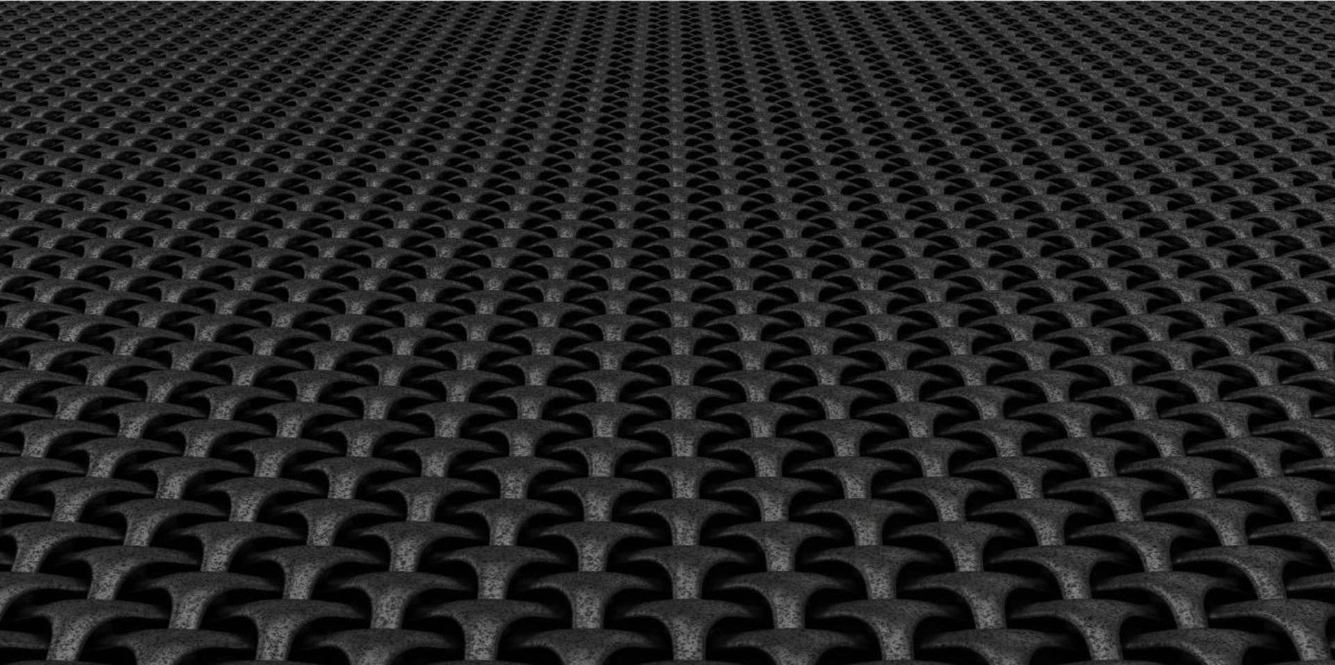 an abstract photo of a curved building with a blue sky in the background