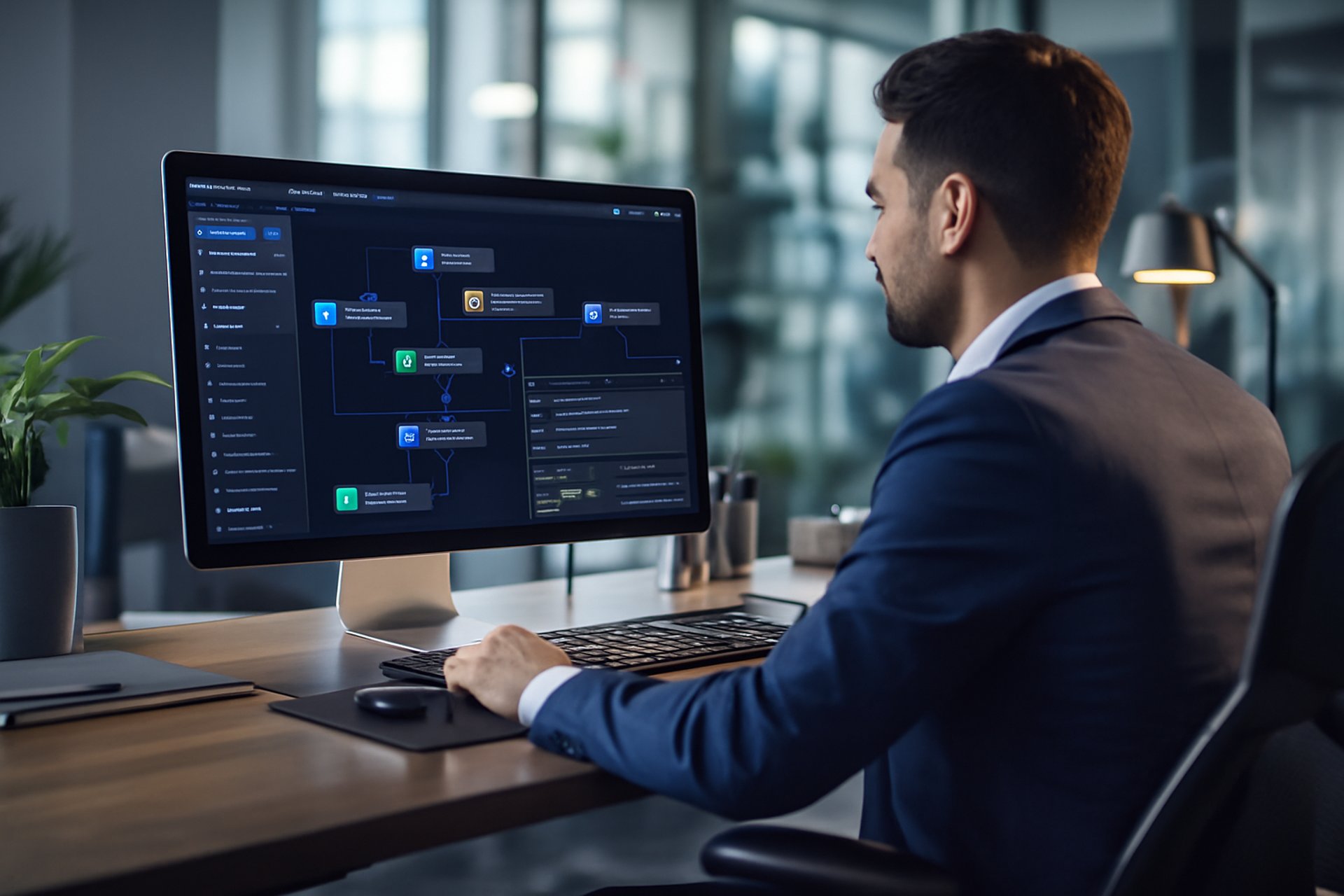 black and brown leather padded tub sofa