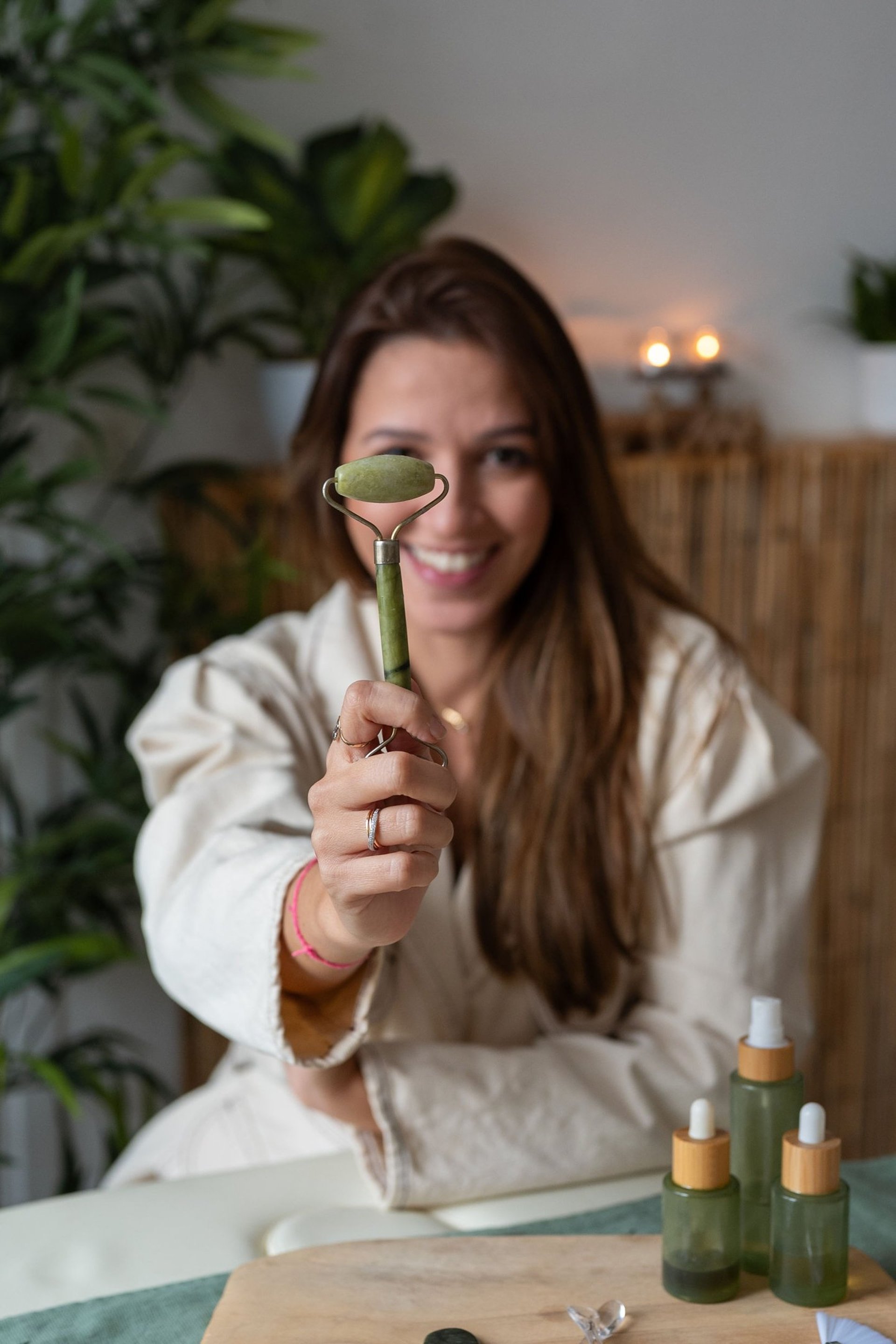 an abstract photo of a curved building with a blue sky in the background