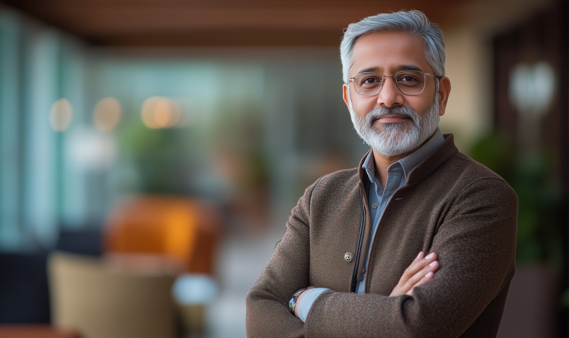 a room with a couch and a table with a computer on it