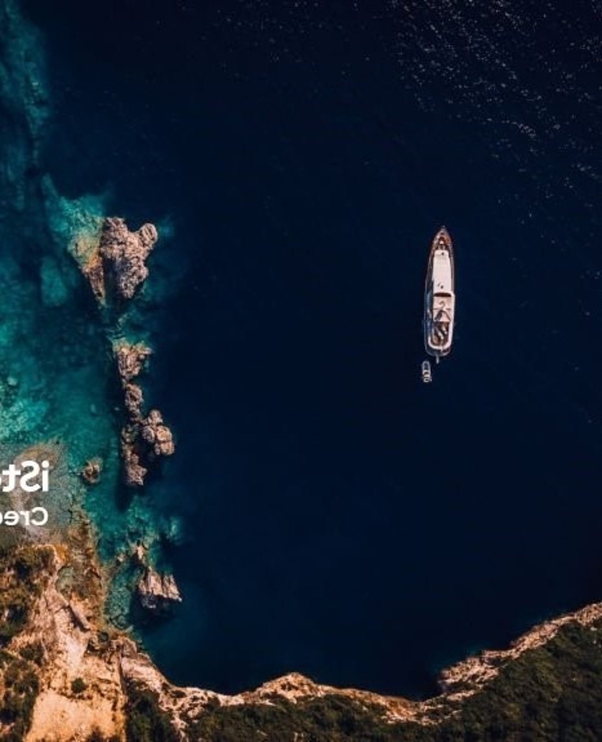 a small boat in a large body of water