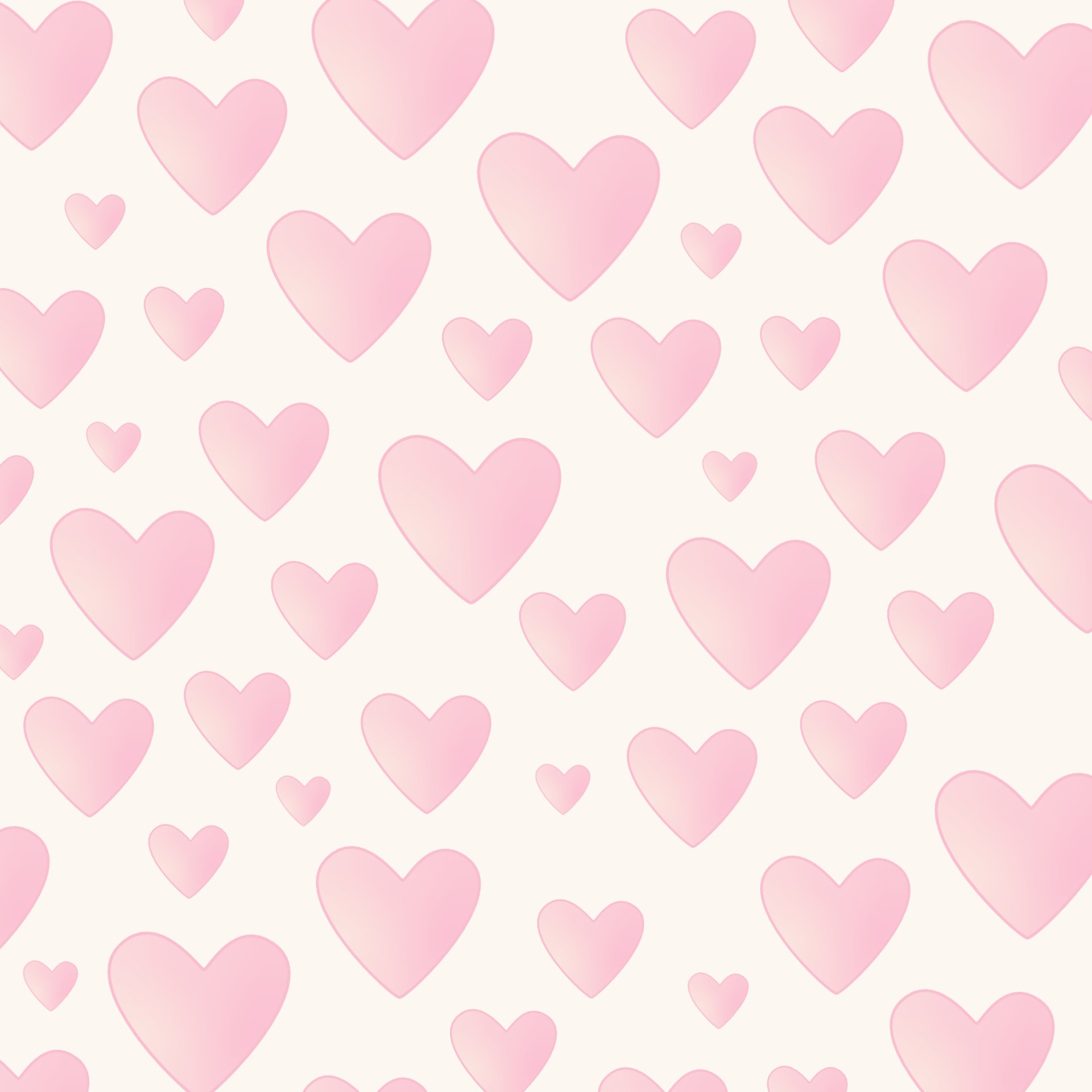 pink and white hearts illustration