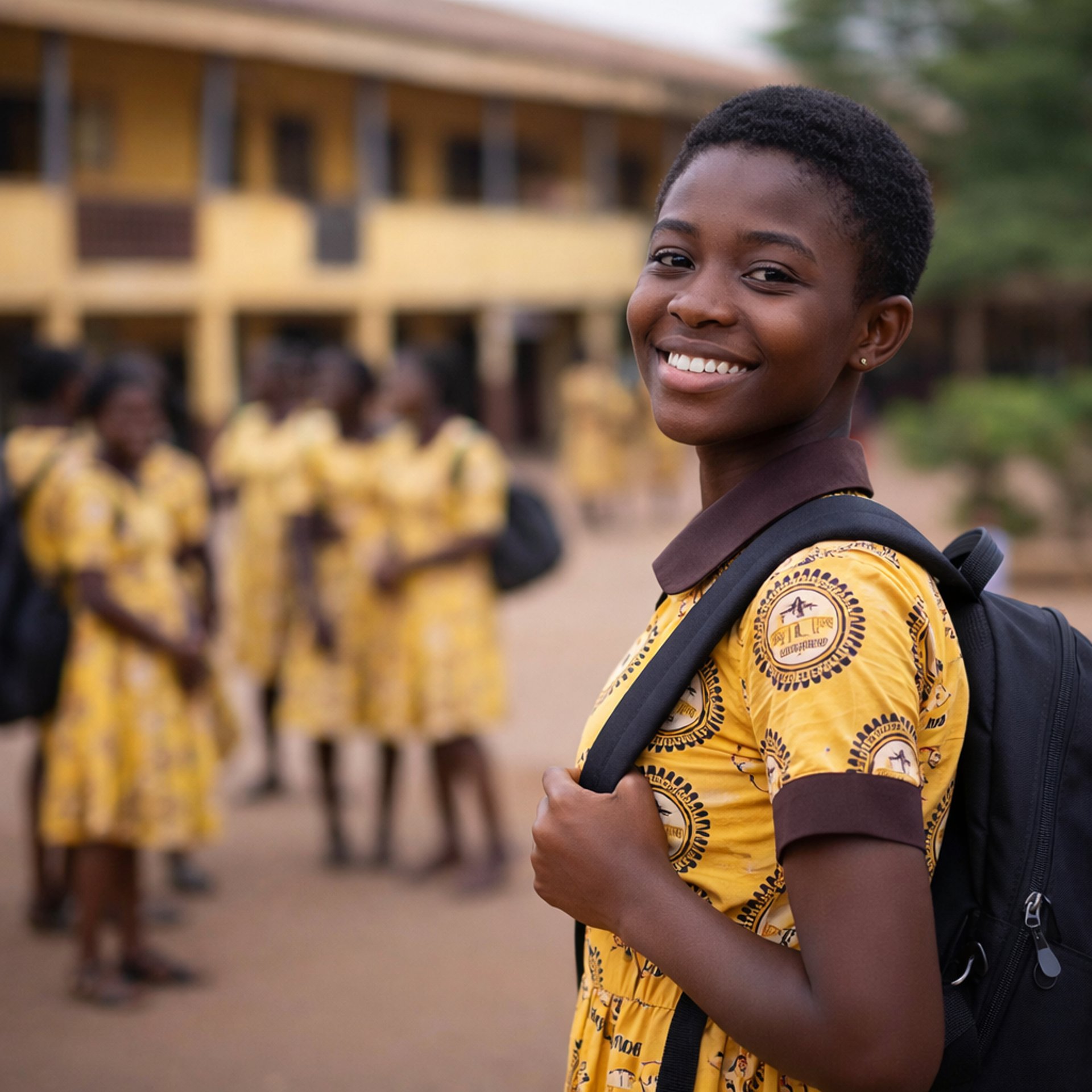 woman wearing yellow long-sleeved dress under white clouds and blue sky during daytime