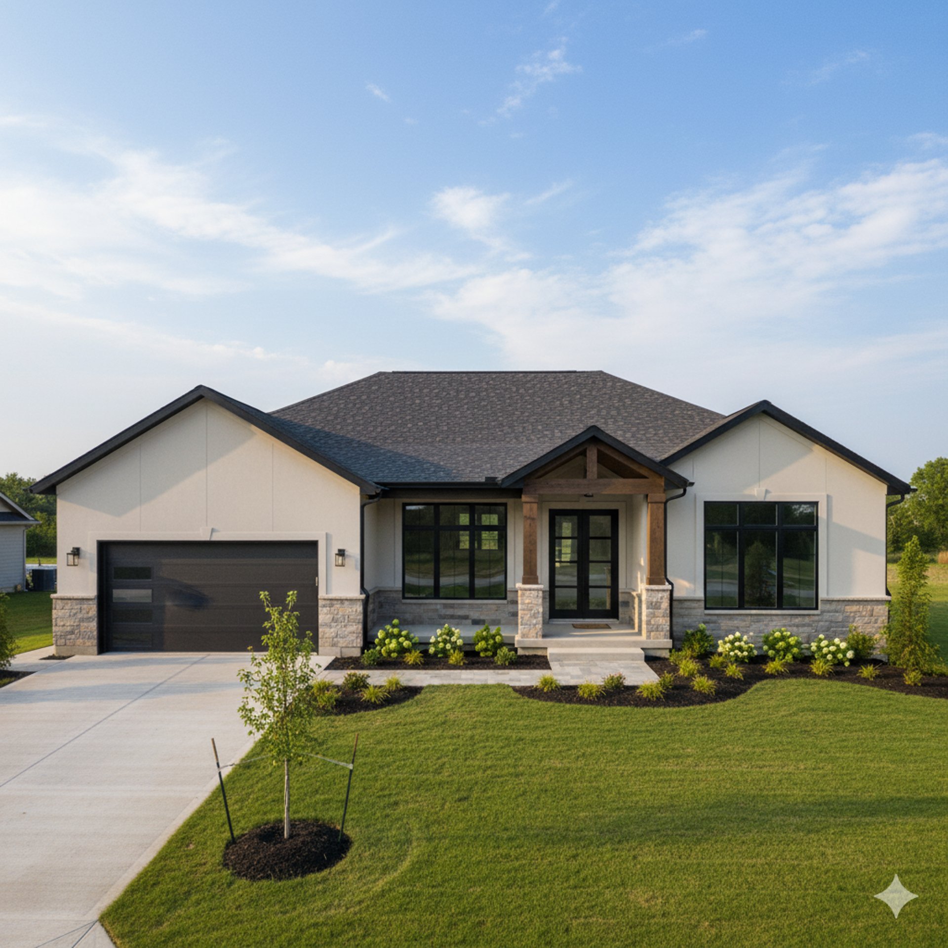 black and brown leather padded tub sofa
