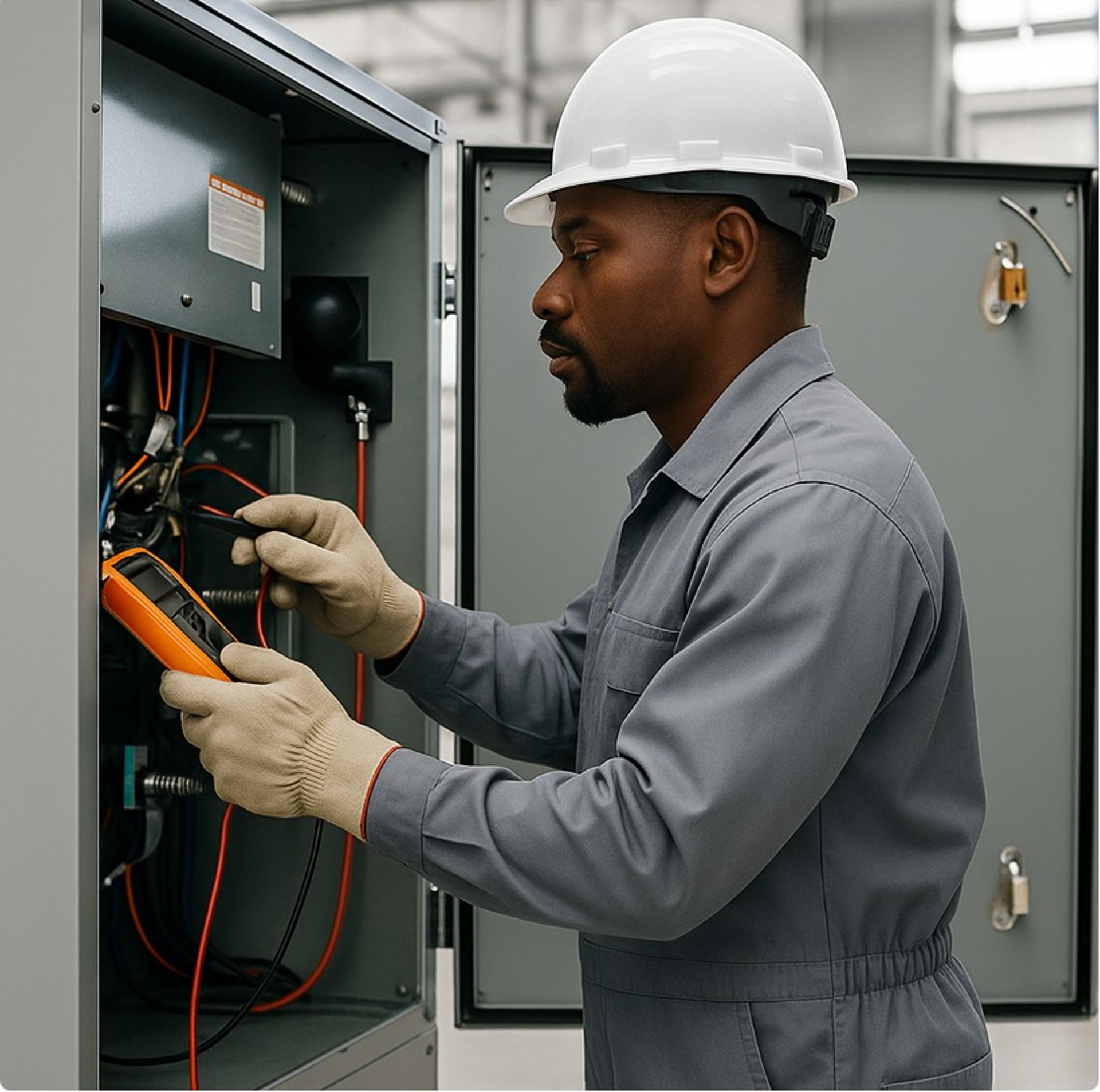 man wearing black jacket holding rod