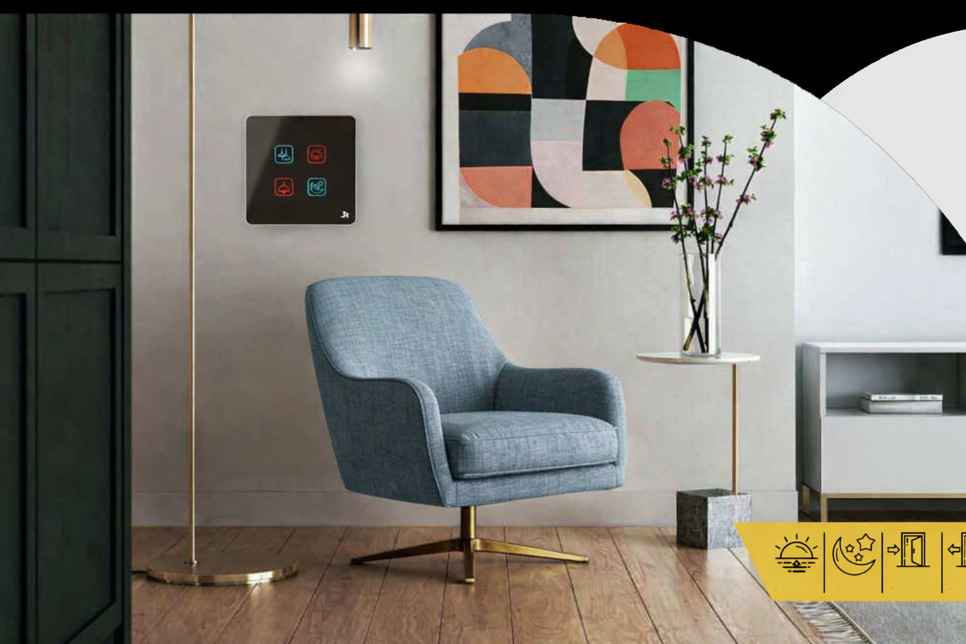 black blue and yellow textile