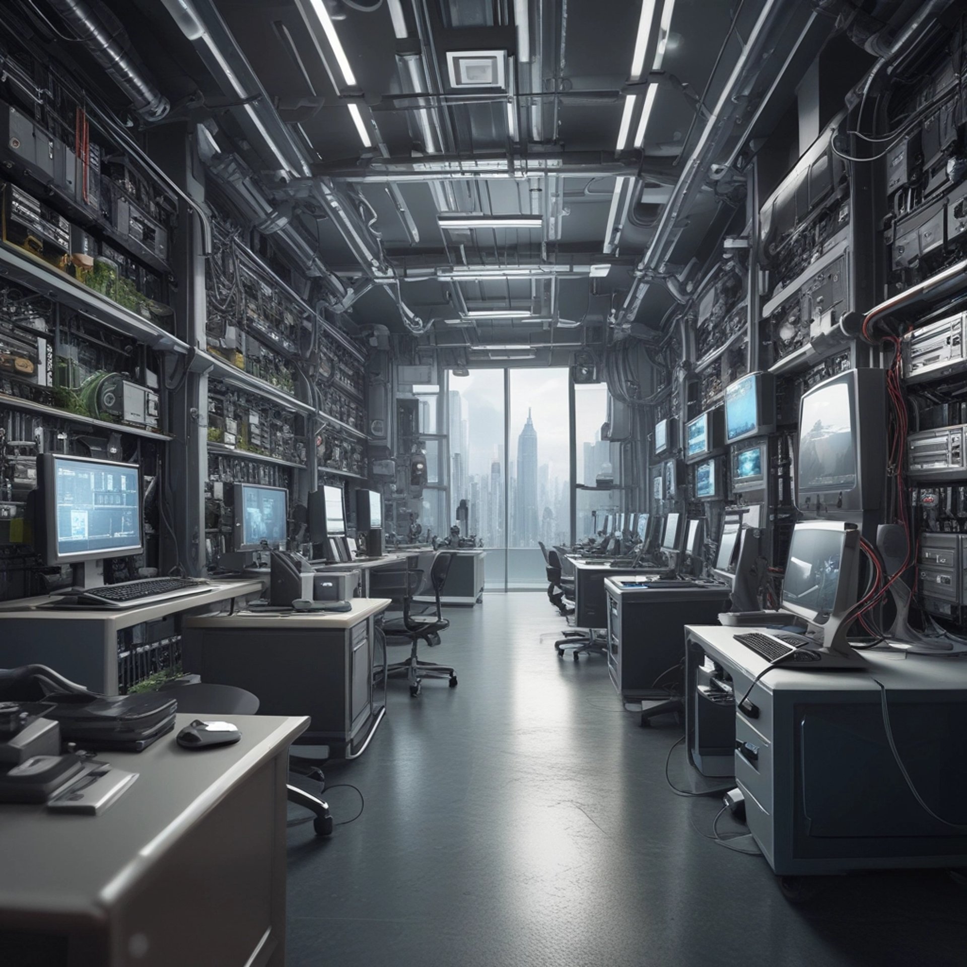 gray computer monitor