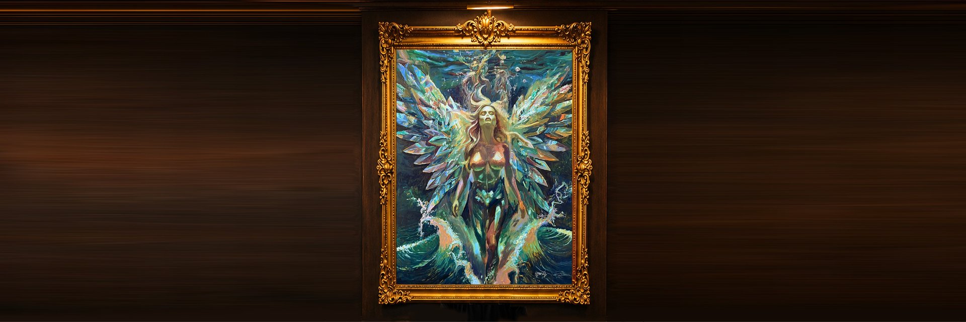 Daryl Urig oil painting, Angle, heavy texture figurative art