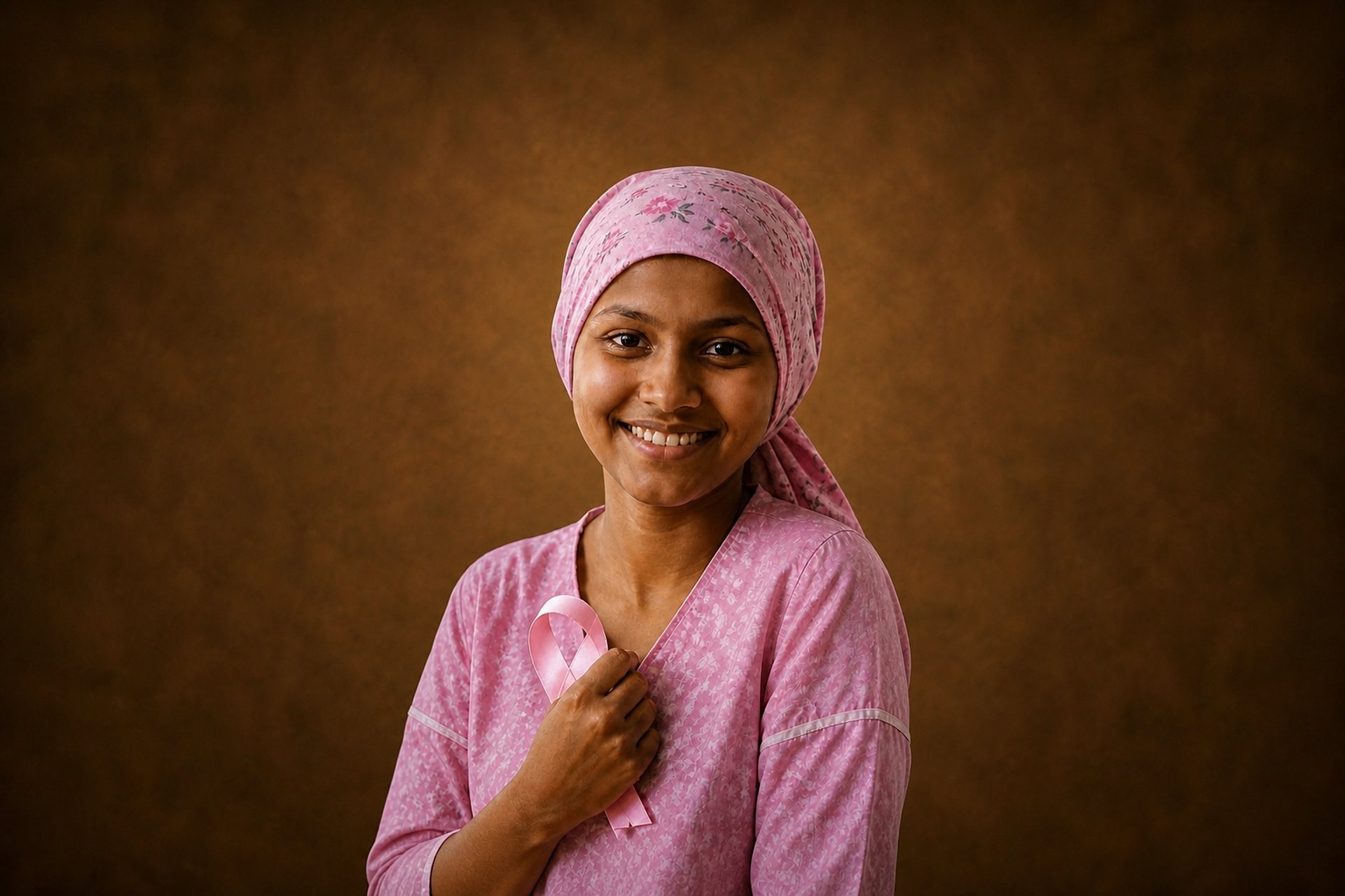 woman in pink and white polka dot shirt